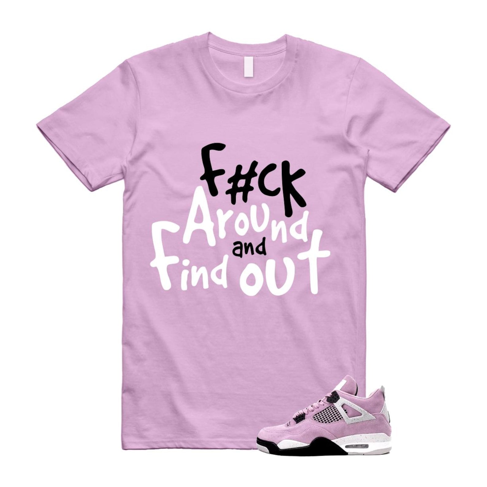 4 Orchid Neutral Grey Black White T Shirt Match FCK2 ,AQ9129-501 T-Shirt, Sneaker Match Tee