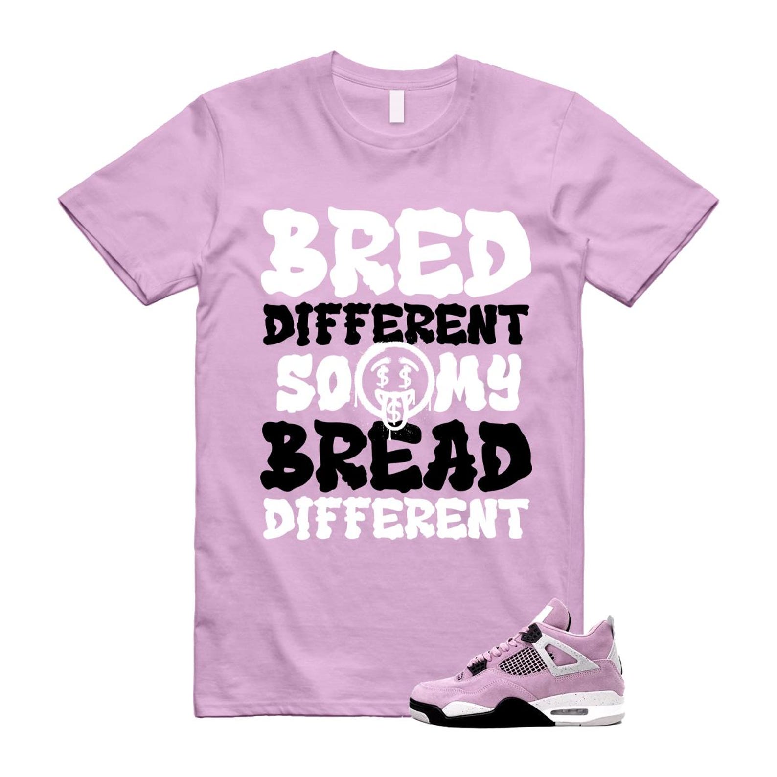 4 Orchid Neutral Grey Black White T Shirt Match BDBD ,AQ9129-501 T-Shirt, Sneaker Match Tee
