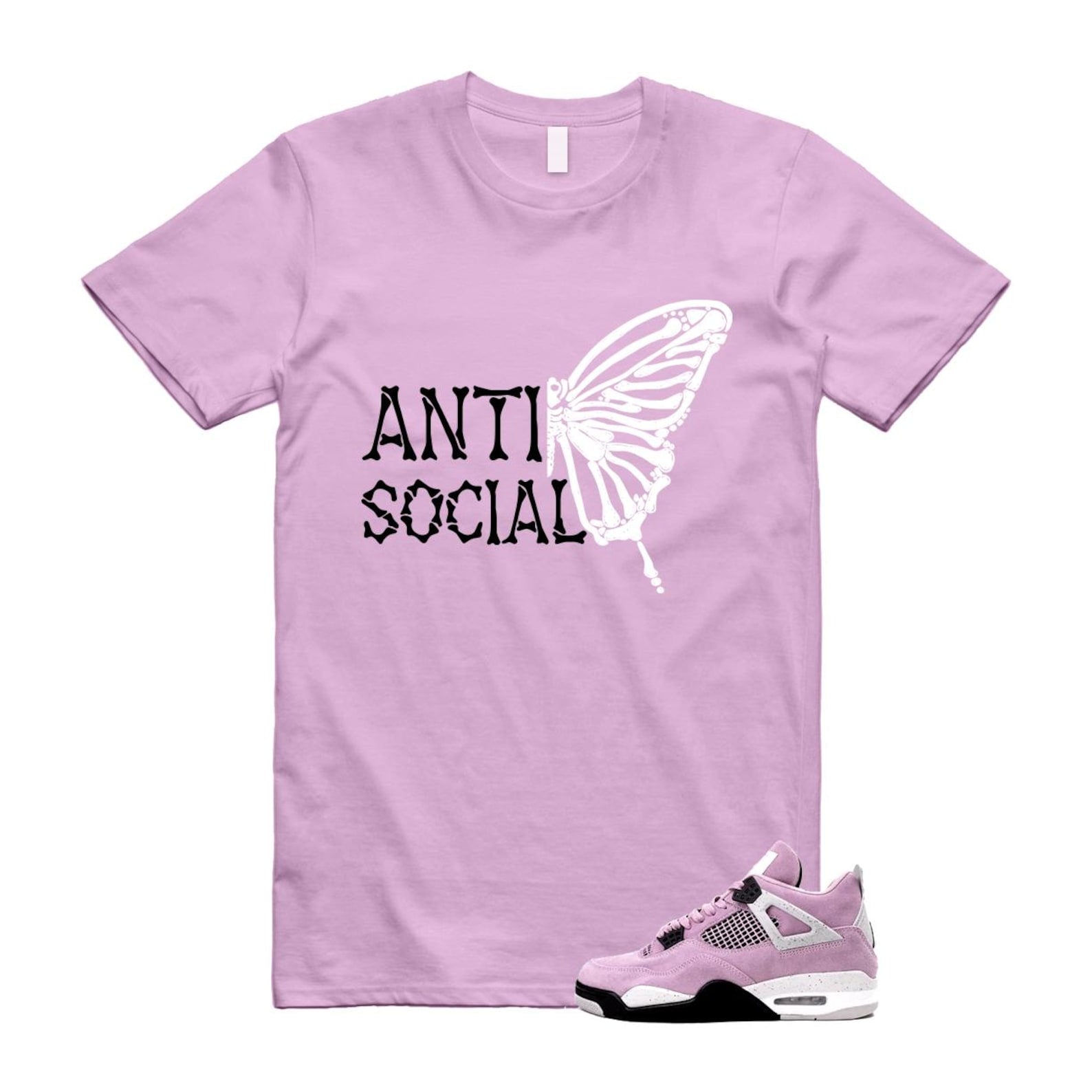 4 Orchid Neutral Grey Black White T Shirt Match ASB ,AQ9129-501 T-Shirt, Sneaker Match Tee