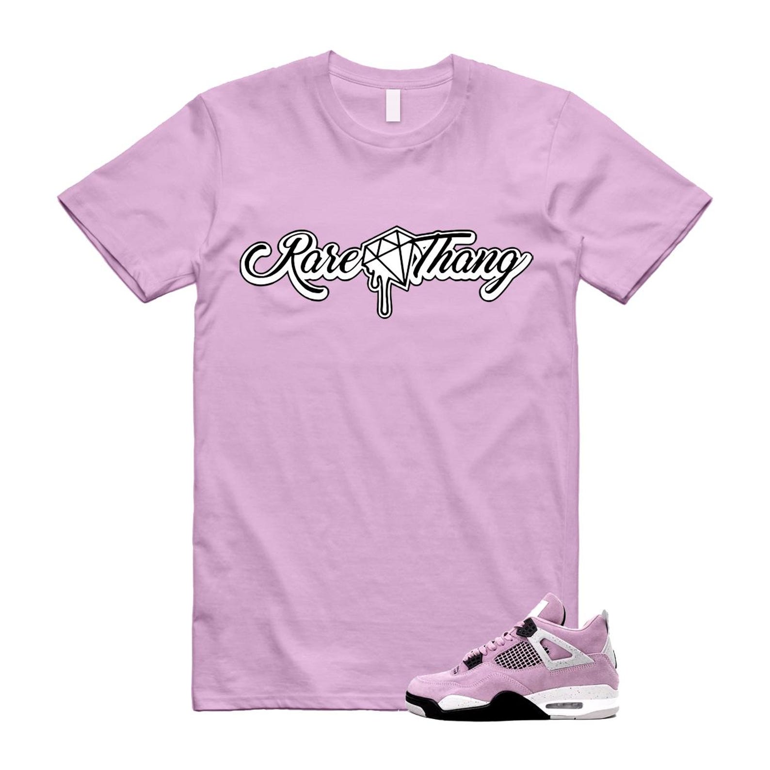 4 Orchid Neutral Grey Black White T Shirt Match RARE ,AQ9129-501 T-Shirt, Sneaker Match Tee