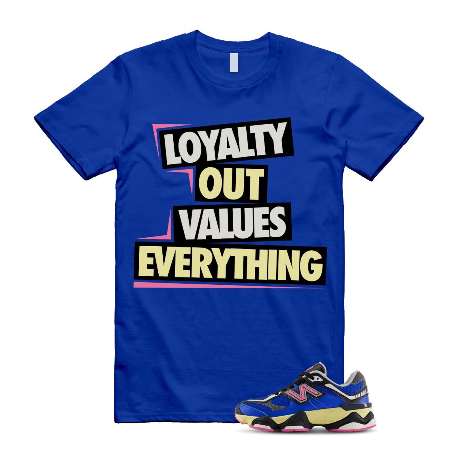 9060 Blue Oasis Real Pink Black T Shirt Match LOVE ,GC9060BP T-Shirt, Sneaker Match Tee
