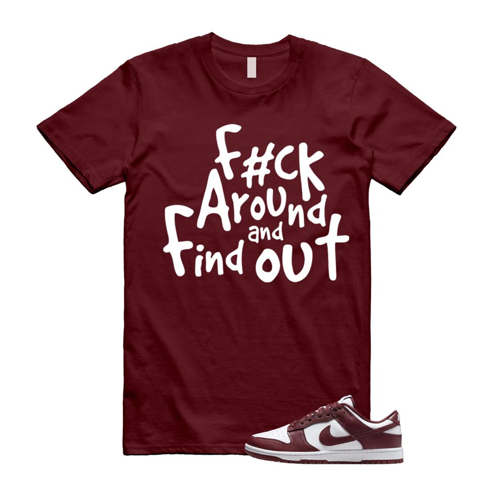 Dunk Team Red White Low Maroon Burgundy T Shirt Match FCK2 ,DD1391-601 T-Shirt, Sneaker Match Tee