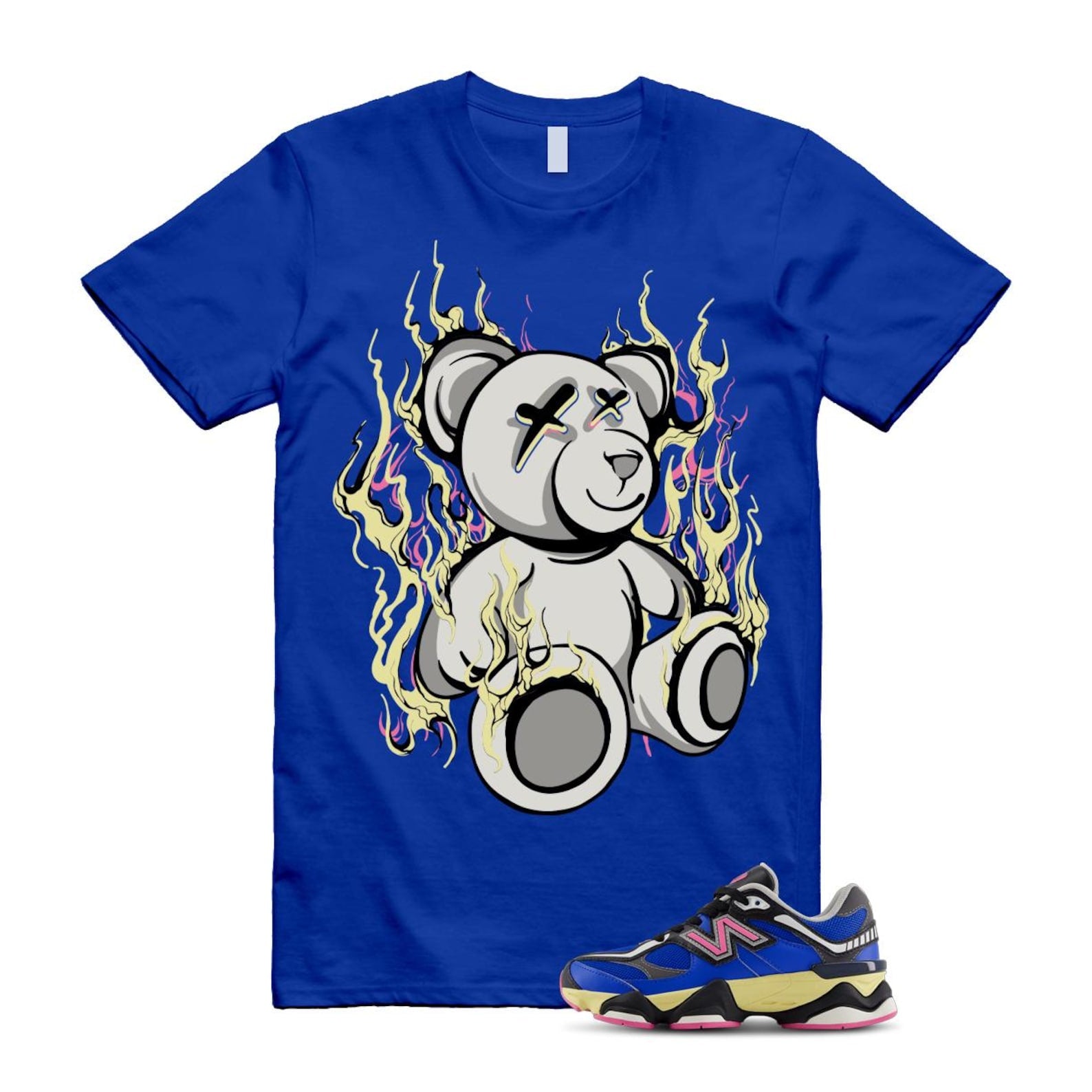 9060 Blue Oasis Real Pink Black T Shirt Match LIT ,GC9060BP T-Shirt, Sneaker Match Tee