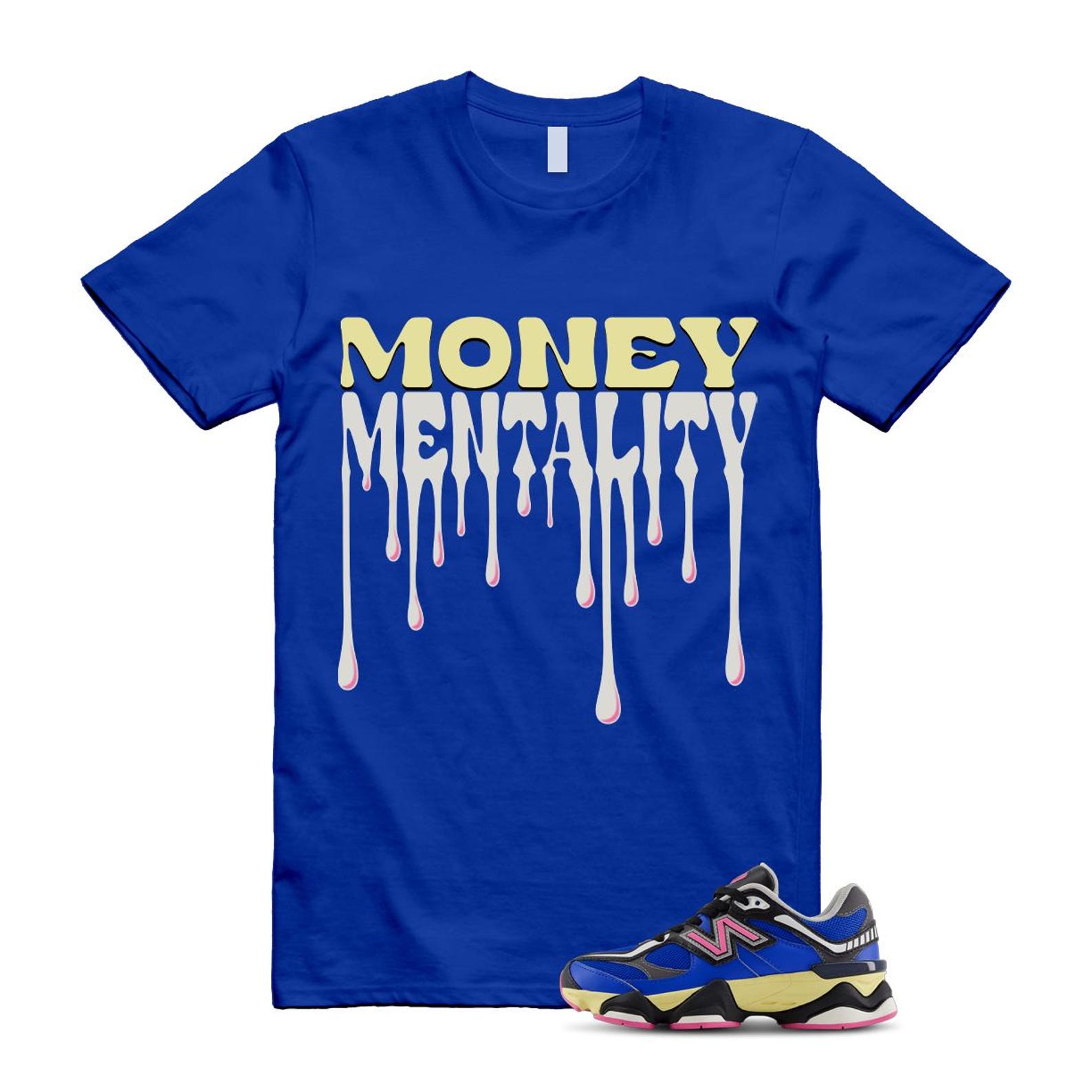9060 Blue Oasis Real Pink Black T Shirt Match MENTALITY ,GC9060BP T-Shirt, Sneaker Match Tee