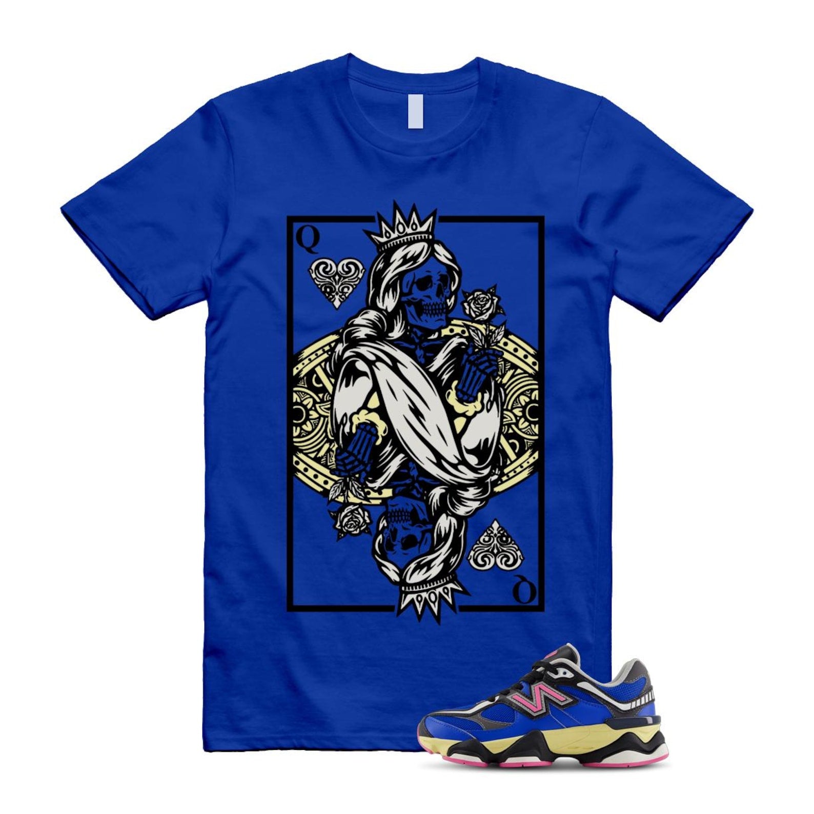 9060 Blue Oasis Real Pink Black T Shirt Match QC ,GC9060BP T-Shirt, Sneaker Match Tee