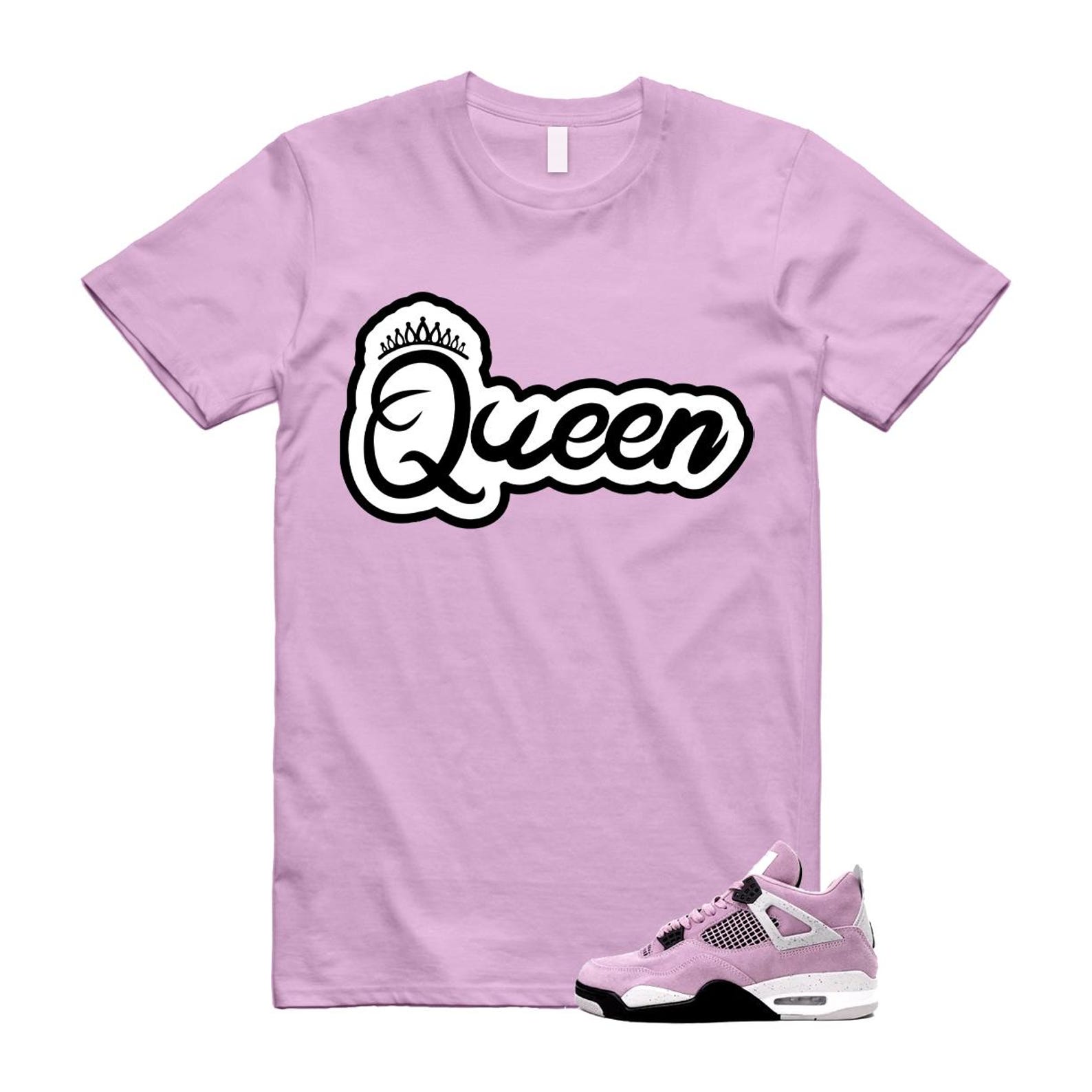 4 Orchid Neutral Grey Black White T Shirt Match Q2 ,AQ9129-501 T-Shirt, Sneaker Match Tee