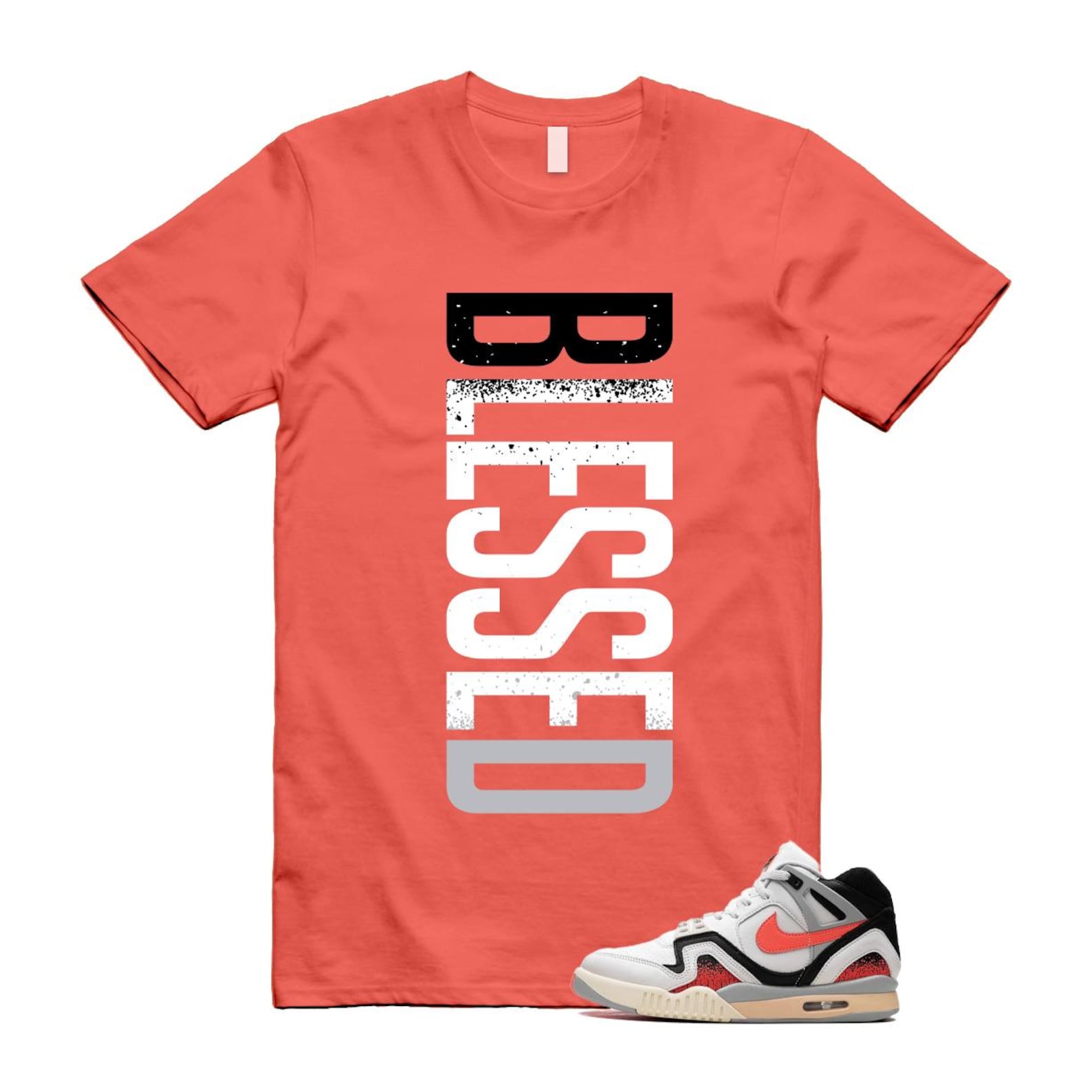 Hot Lava Air Tech Challenge II Phantom Black Pale Ivory T Shirt Match VERTBLS ,FZ9033-001 T-Shirt, Sneaker Match Tee