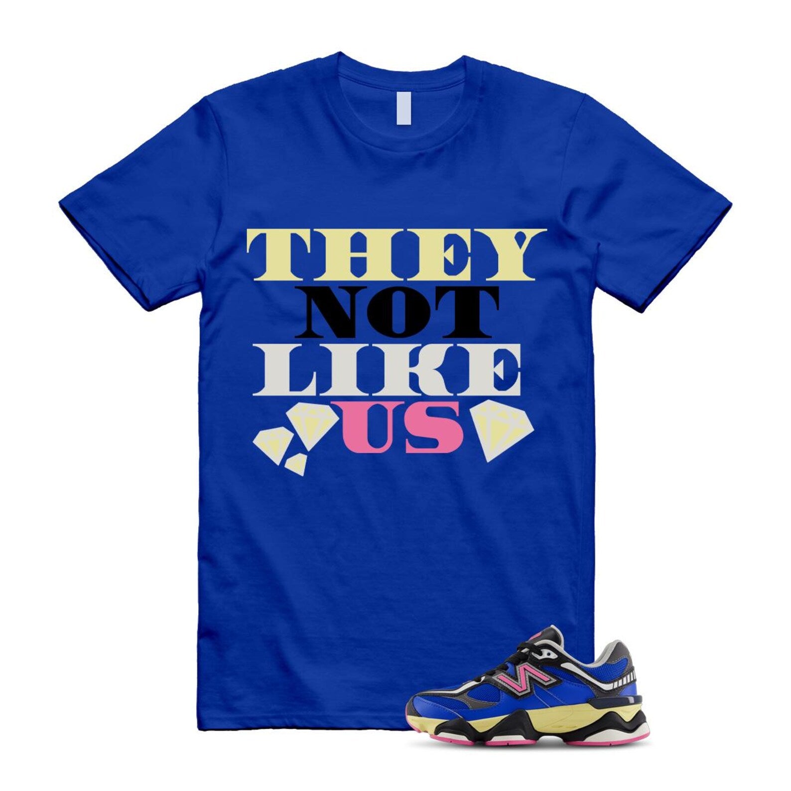 9060 Blue Oasis Real Pink Black T Shirt Match US2 ,GC9060BP T-Shirt, Sneaker Match Tee