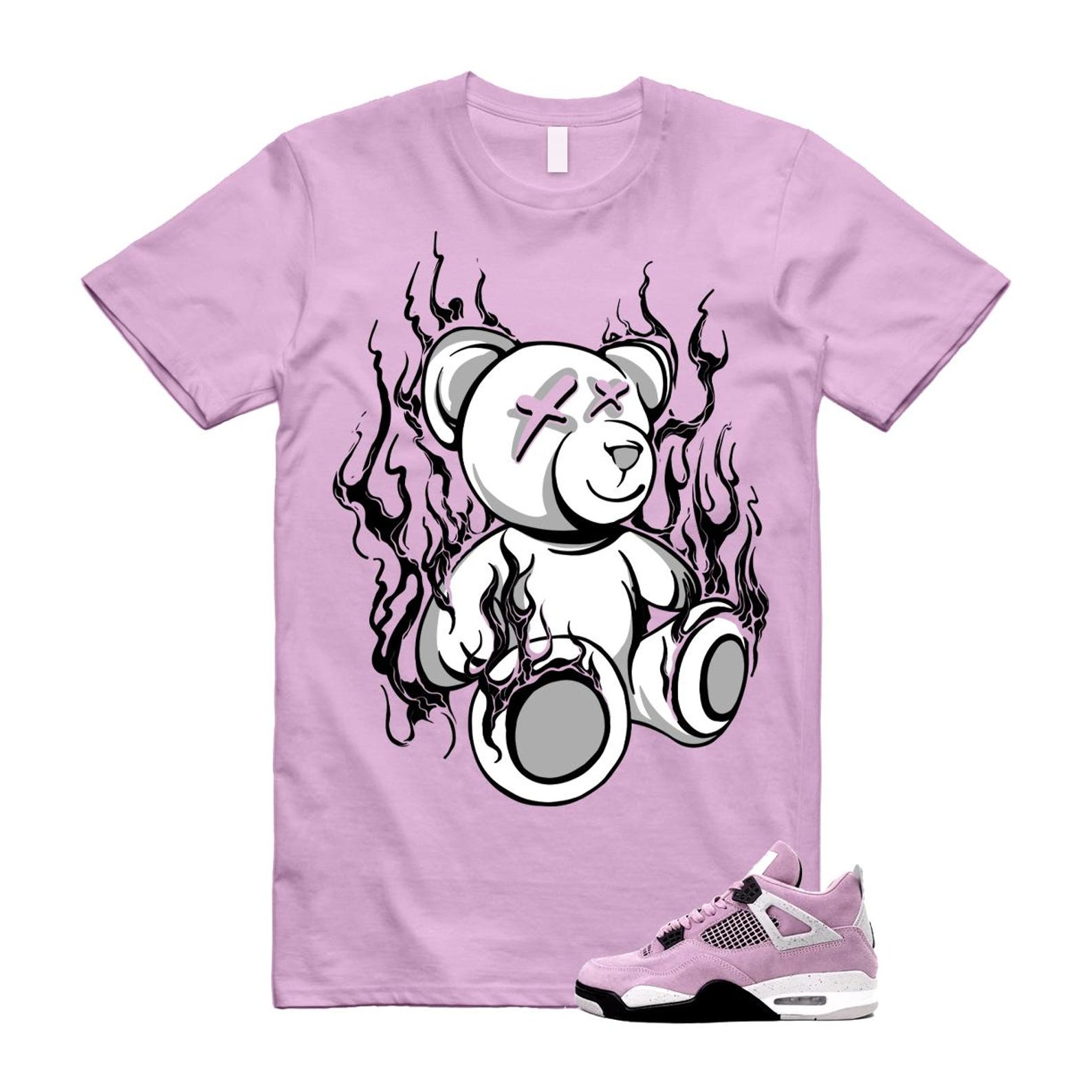 4 Orchid Neutral Grey Black White T Shirt Match LIT ,AQ9129-501 T-Shirt, Sneaker Match Tee