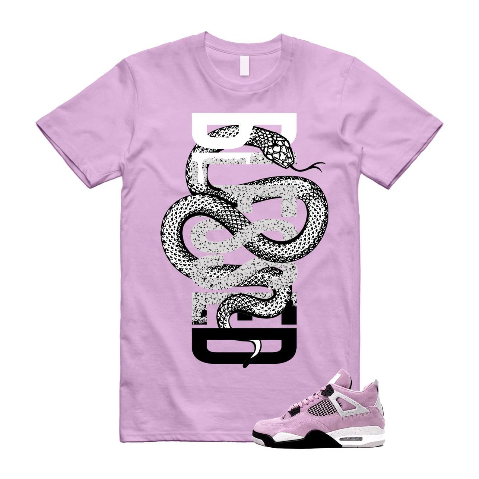 4 Orchid Neutral Grey Black White T Shirt Match SNAKEBLS ,AQ9129-501 T-Shirt, Sneaker Match Tee