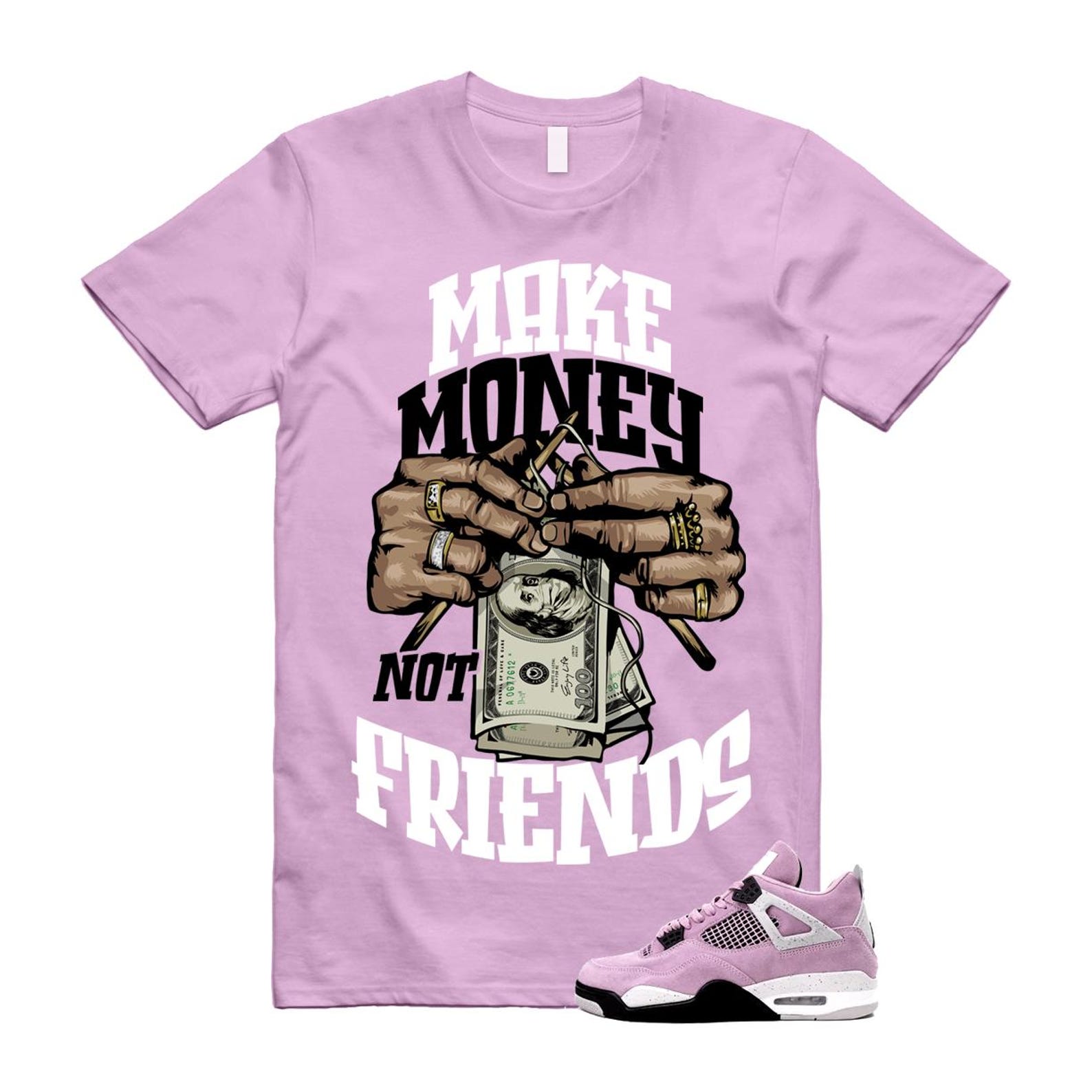 4 Orchid Neutral Grey Black White T Shirt Match MM ,AQ9129-501 T-Shirt, Sneaker Match Tee