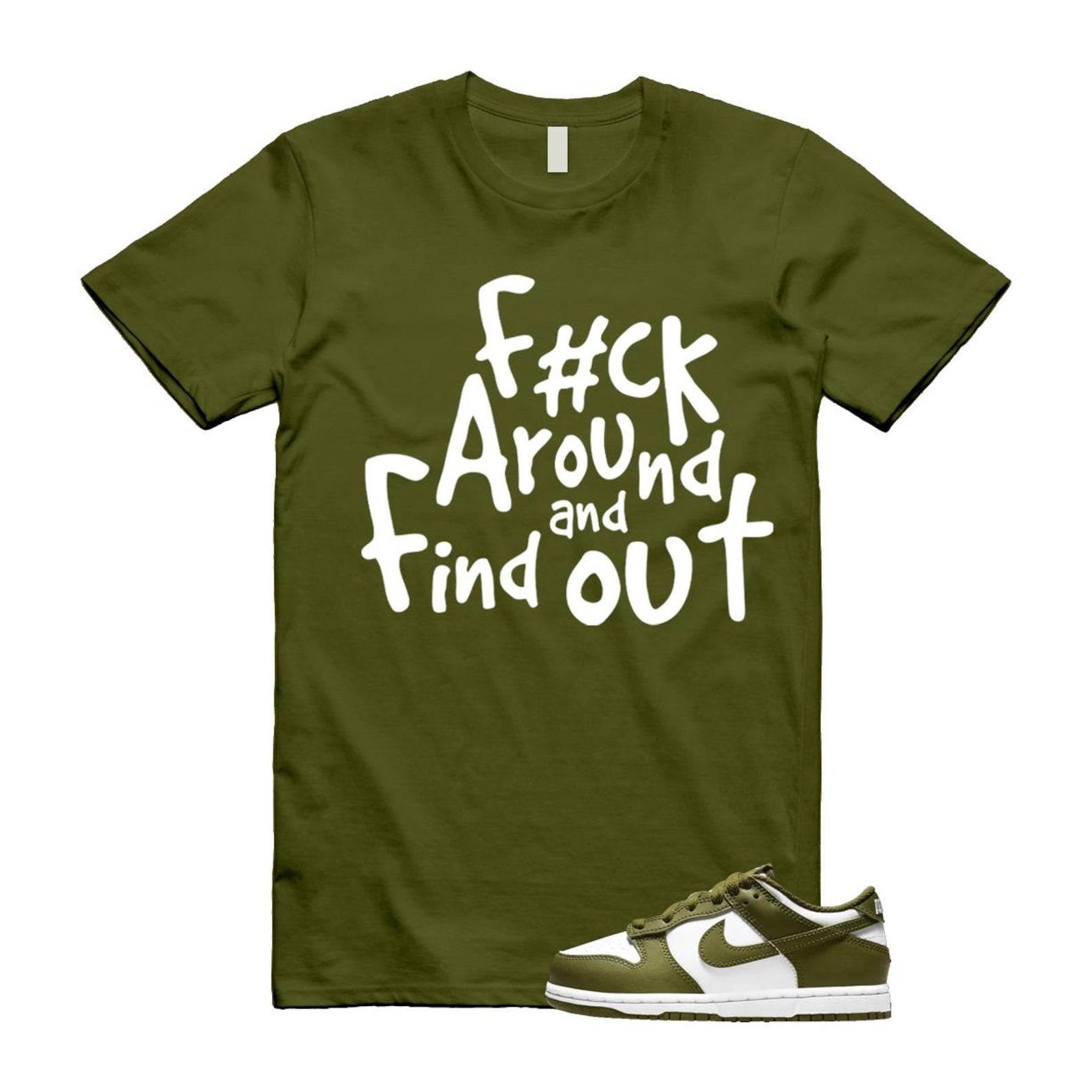 Dunk Pacific Moss White Low Retro T Shirt Match FCK2 ,DV0833-105 T-Shirt, Sneaker Match Tee