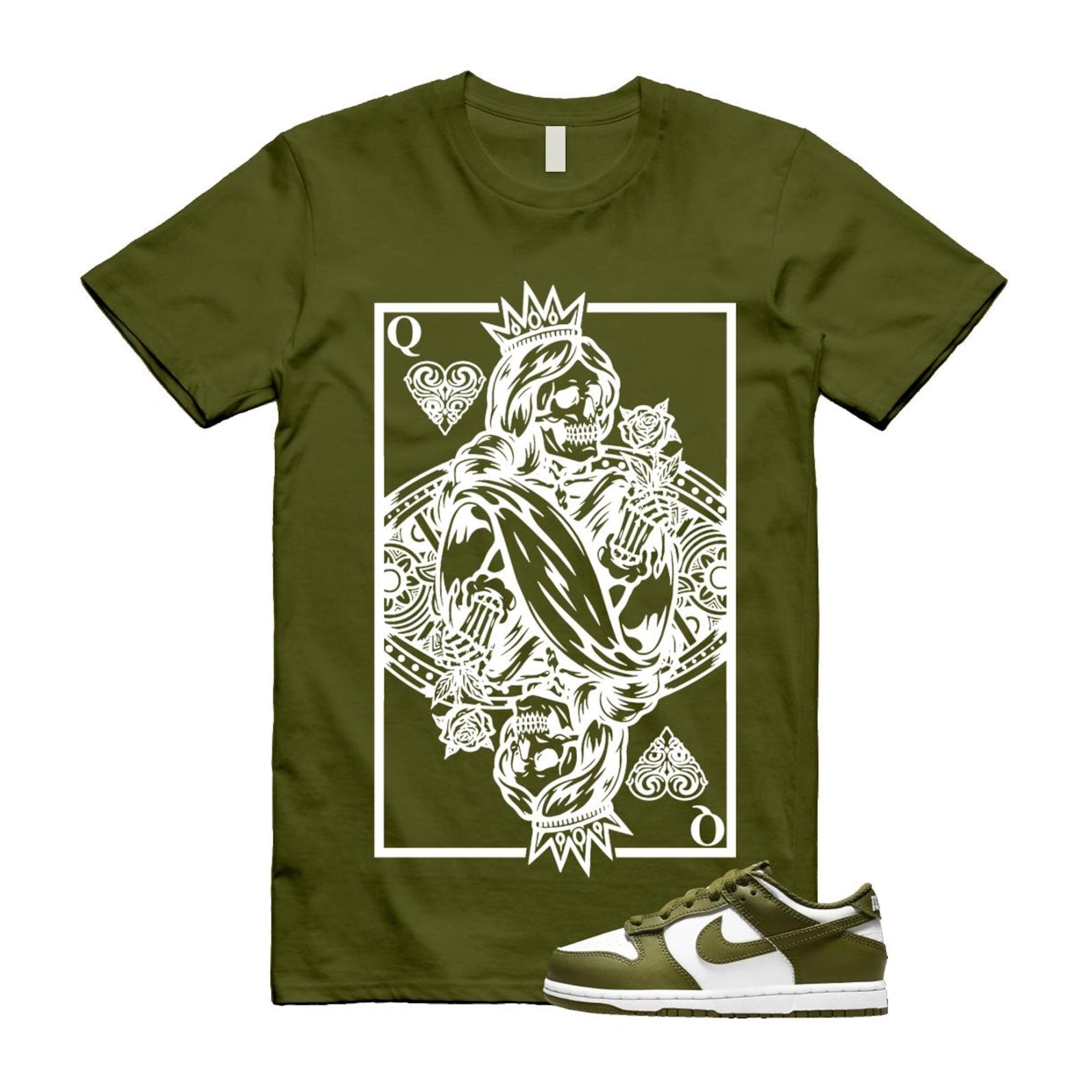 Dunk Pacific Moss White Low Retro T Shirt Match QC ,DV0833-105 T-Shirt, Sneaker Match Tee