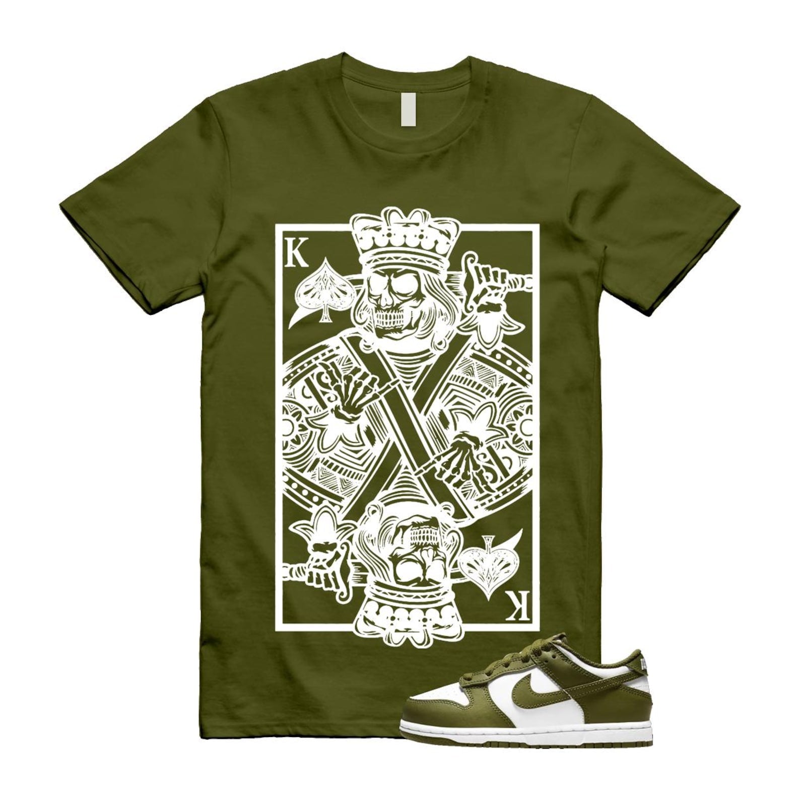 Dunk Pacific Moss White Low Retro T Shirt Match KC ,DV0833-105 T-Shirt, Sneaker Match Tee