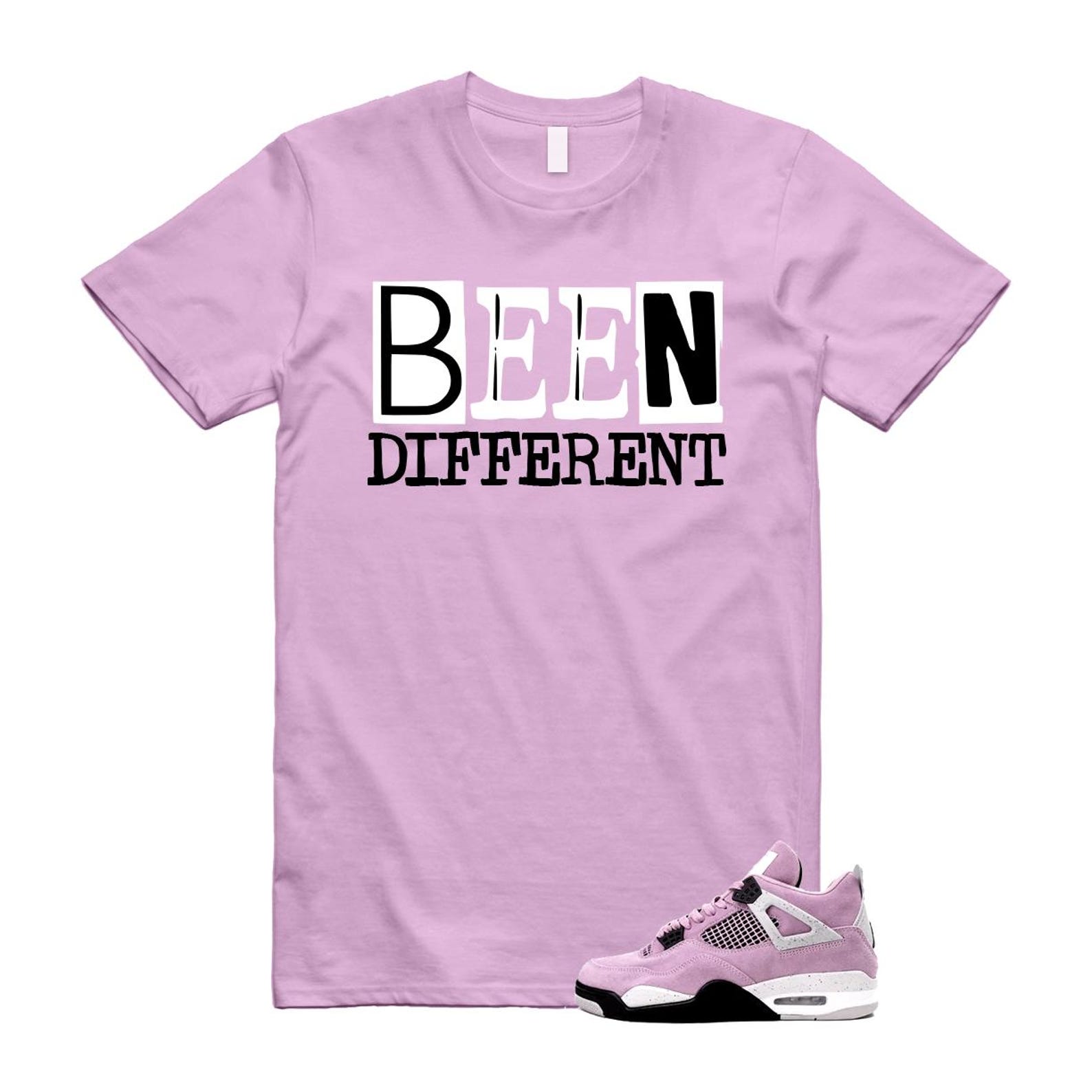 4 Orchid Neutral Grey Black White T Shirt Match BEEN ,AQ9129-501 T-Shirt, Sneaker Match Tee