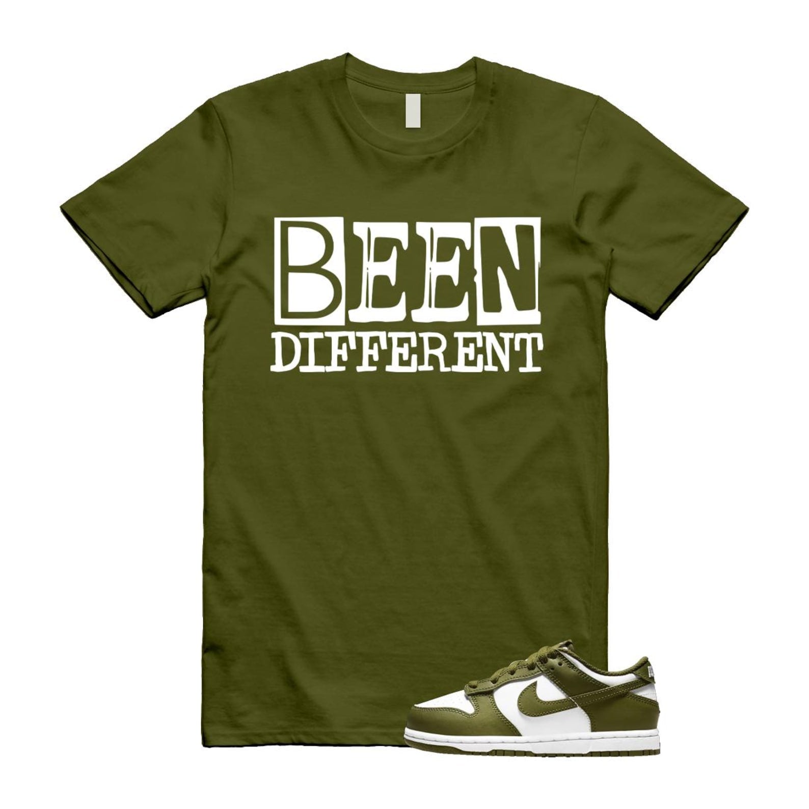 Dunk Pacific Moss White Low Retro T Shirt Match BEEN ,DV0833-105 T-Shirt, Sneaker Match Tee