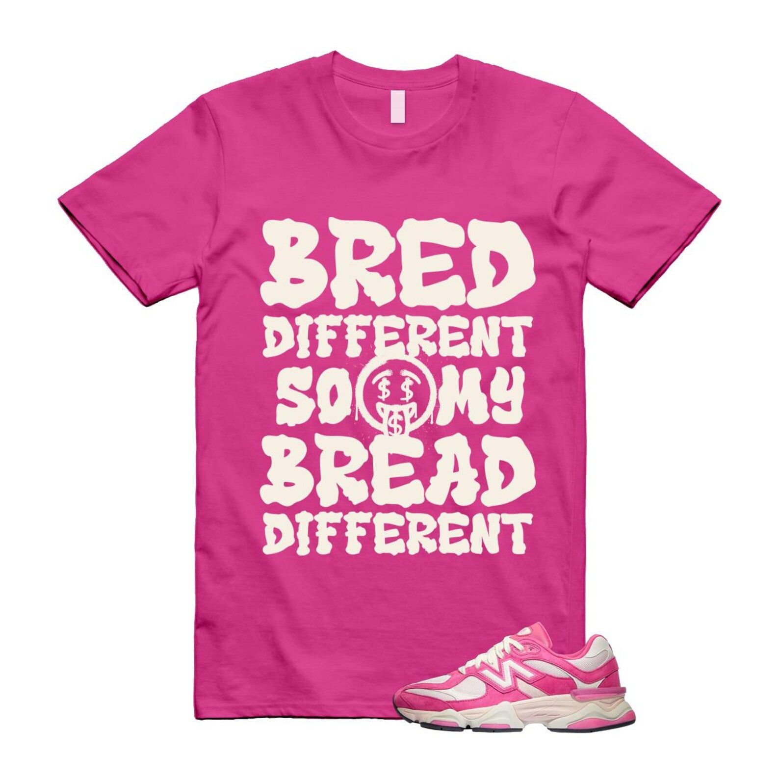 9060 Fuchsia Pink Strawberries and Cream T Shirt Match BDBD ,U9060FP T-Shirt, Sneaker Match Tee