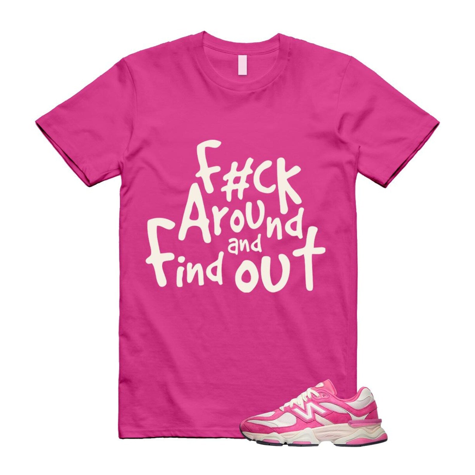 9060 Fuchsia Pink Strawberries and Cream T Shirt Match FCK2 ,U9060FP T-Shirt, Sneaker Match Tee