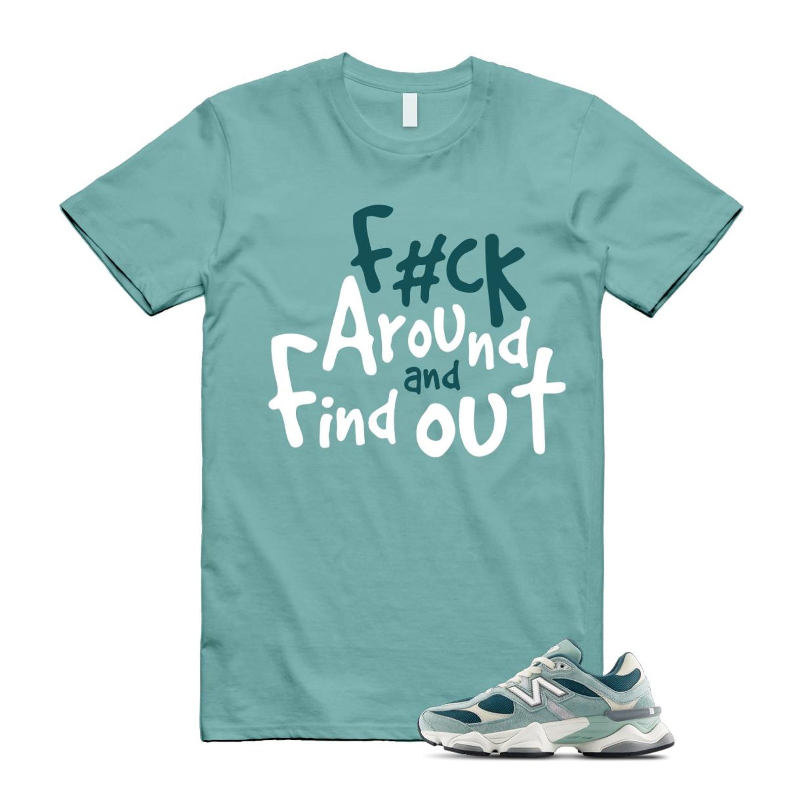 9060 Salt Marsh Green Cream Turtledove New Spruce T Shirt Match FCK2 ,U9060FG T-Shirt, Sneaker Match Tee