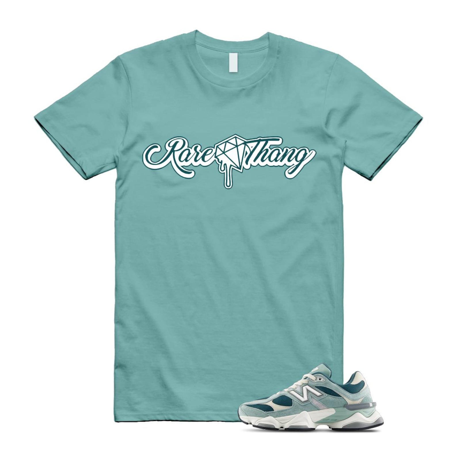 9060 Salt Marsh Green Cream Turtledove New Spruce T Shirt Match RARE ,U9060FG T-Shirt, Sneaker Match Tee