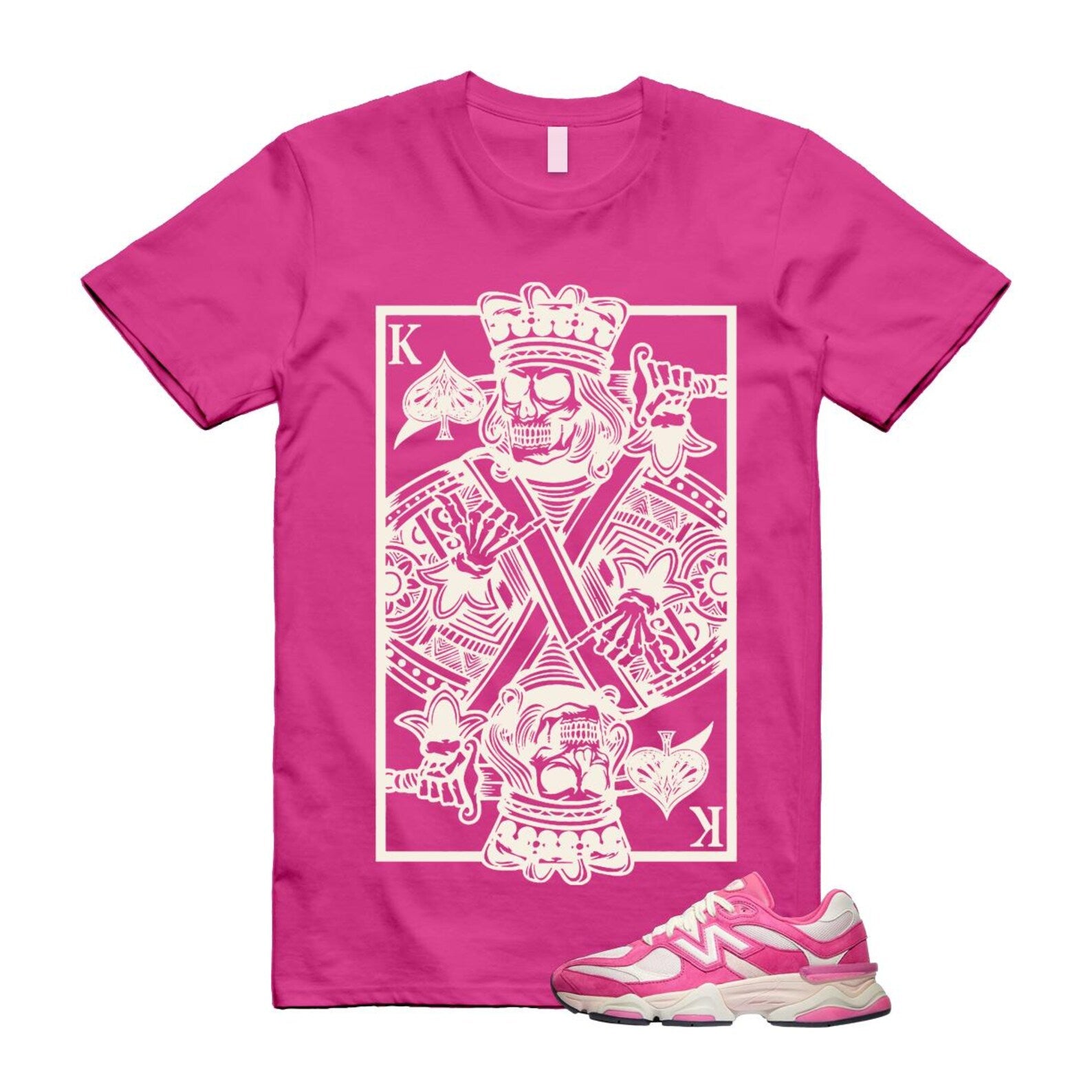 9060 Fuchsia Pink Strawberries and Cream T Shirt Match KC ,U9060FP T-Shirt, Sneaker Match Tee