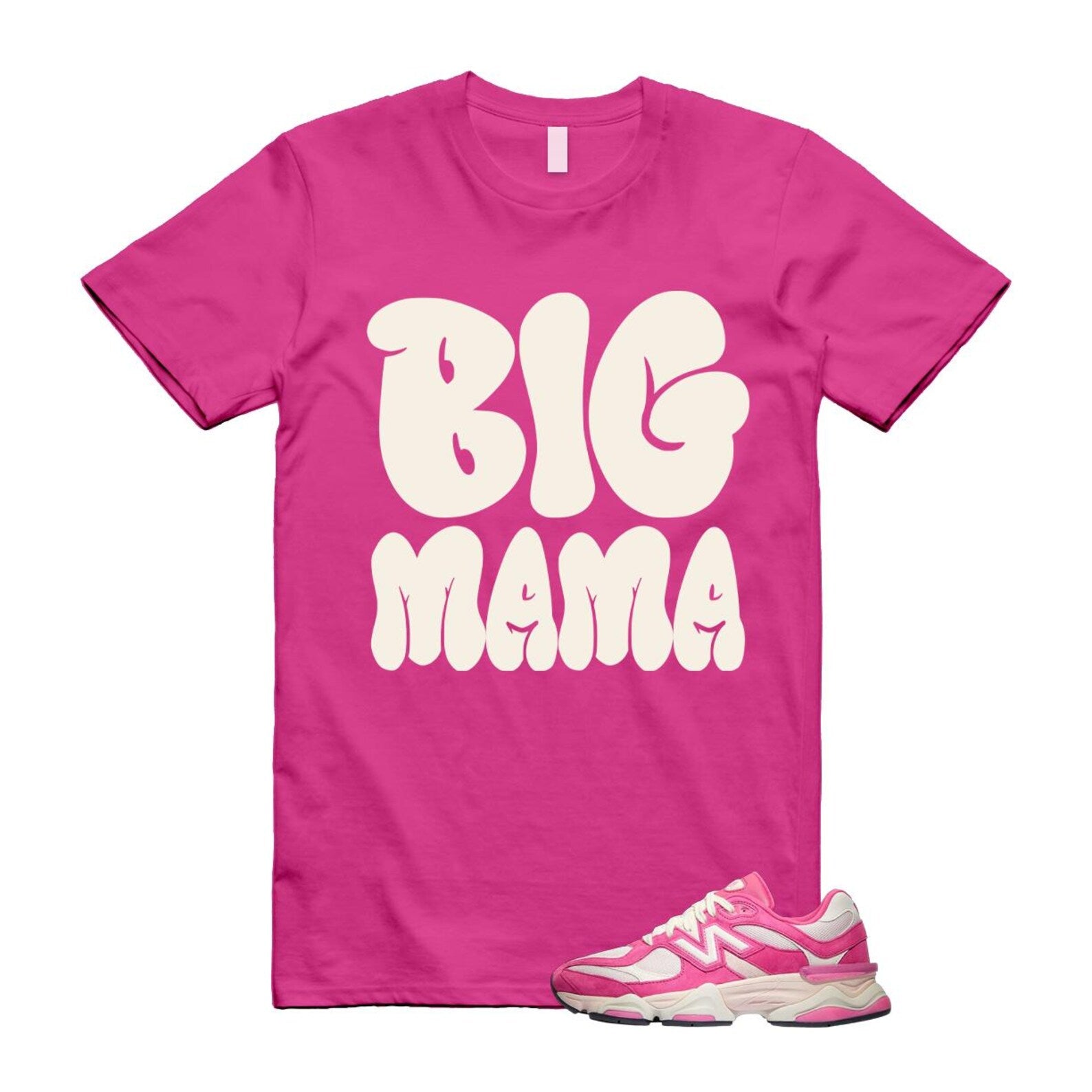 9060 Fuchsia Pink Strawberries and Cream T Shirt Match MAMA ,U9060FP T-Shirt, Sneaker Match Tee