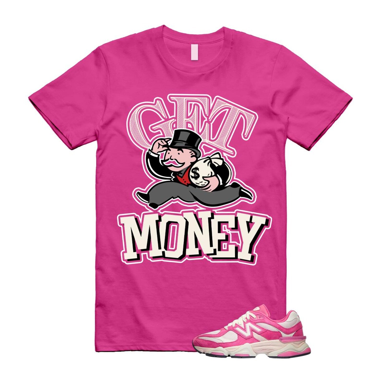 9060 Fuchsia Pink Strawberries and Cream T Shirt Match GM ,U9060FP T-Shirt, Sneaker Match Tee