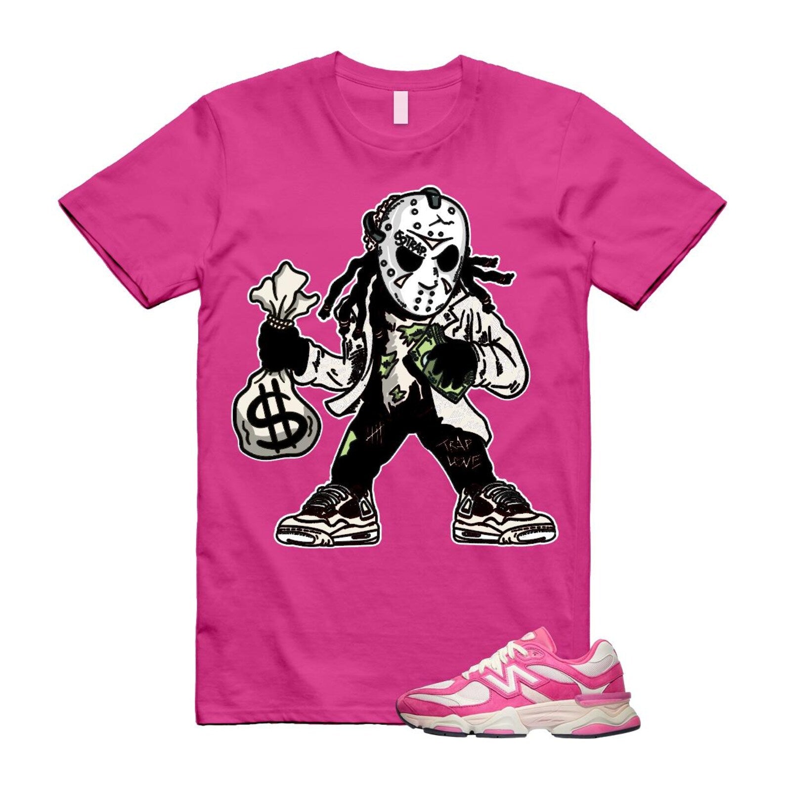 9060 Fuchsia Pink Strawberries and Cream T Shirt Match JASON ,U9060FP T-Shirt, Sneaker Match Tee