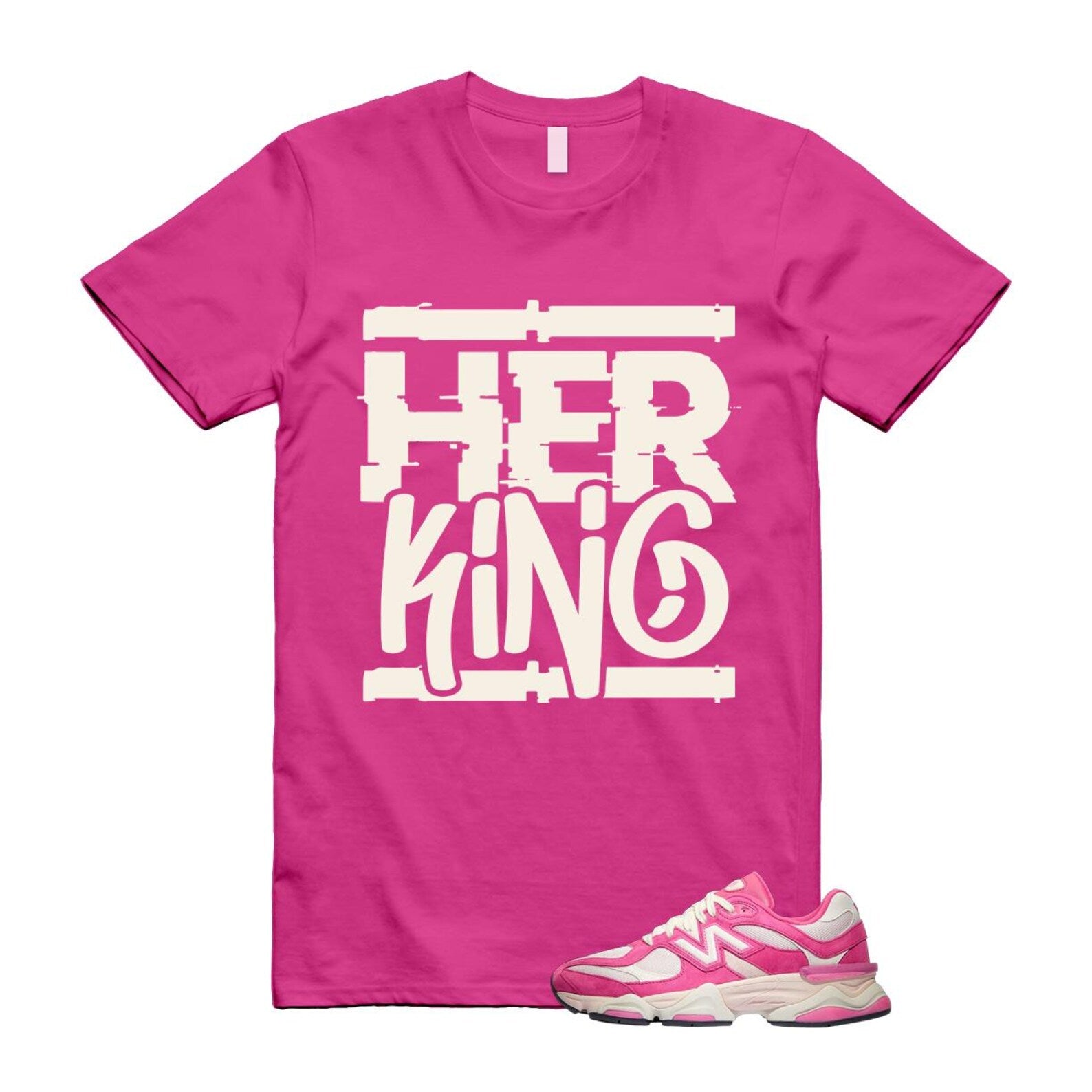 9060 Fuchsia Pink Strawberries and Cream T Shirt Match HK ,U9060FP T-Shirt, Sneaker Match Tee