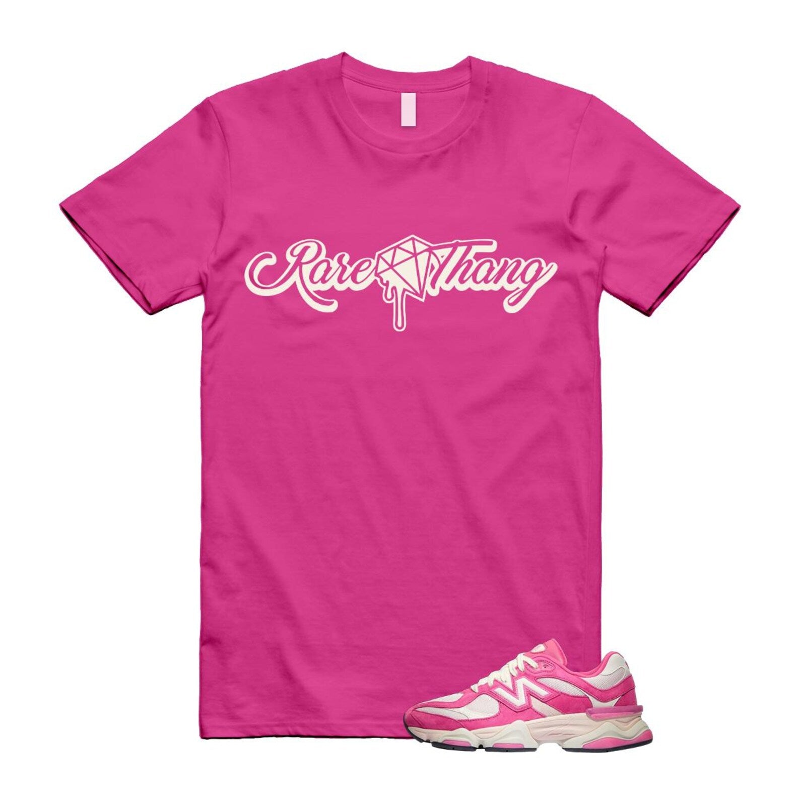 9060 Fuchsia Pink Strawberries and Cream T Shirt Match RARE ,U9060FP T-Shirt, Sneaker Match Tee