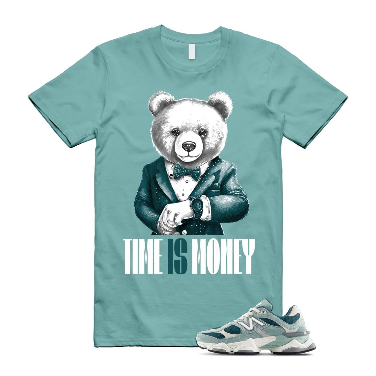 9060 Salt Marsh Green Cream Turtledove New Spruce T Shirt Match TIM ,U9060FG T-Shirt, Sneaker Match Tee