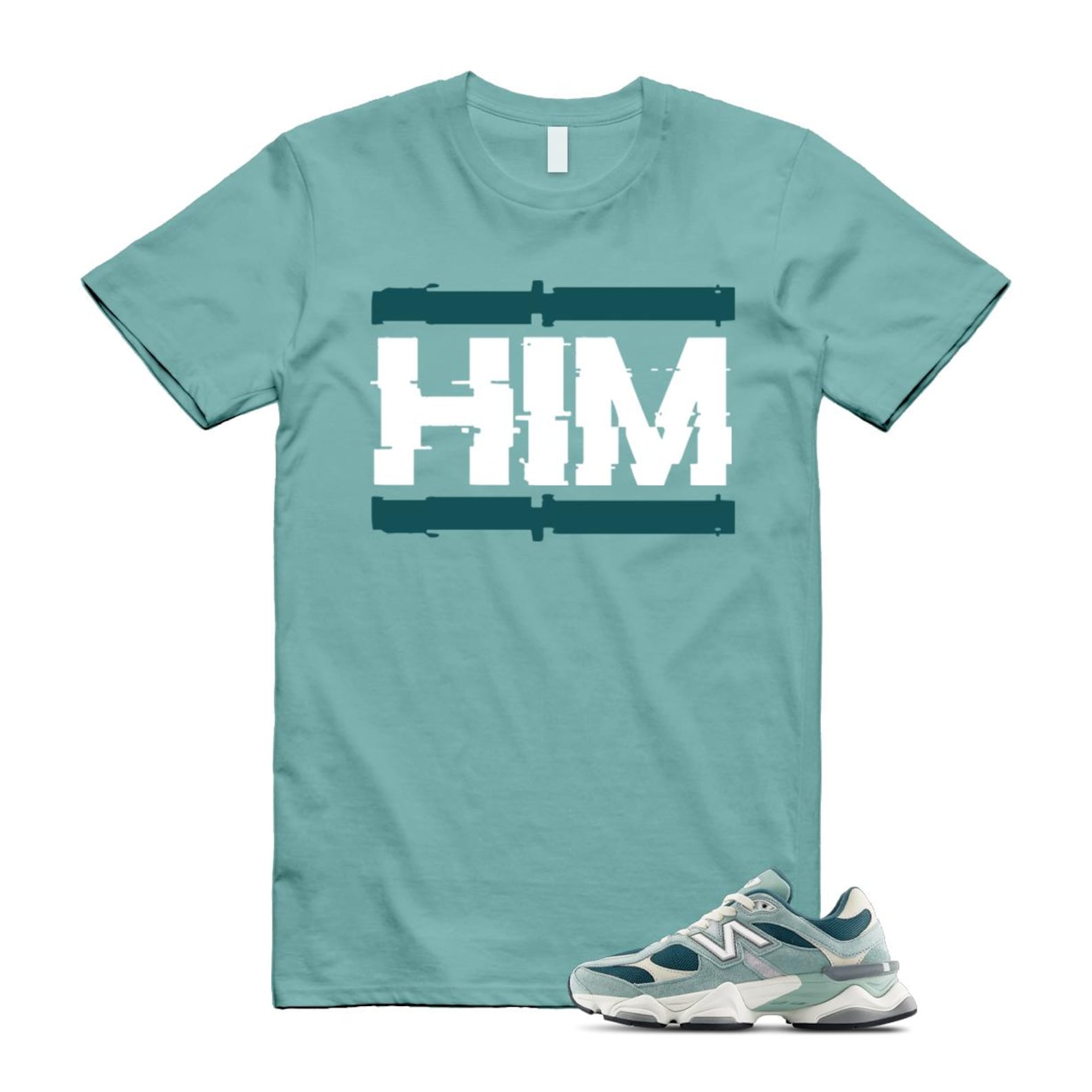 9060 Salt Marsh Green Cream Turtledove New Spruce T Shirt Match HIM ,U9060FG T-Shirt, Sneaker Match Tee