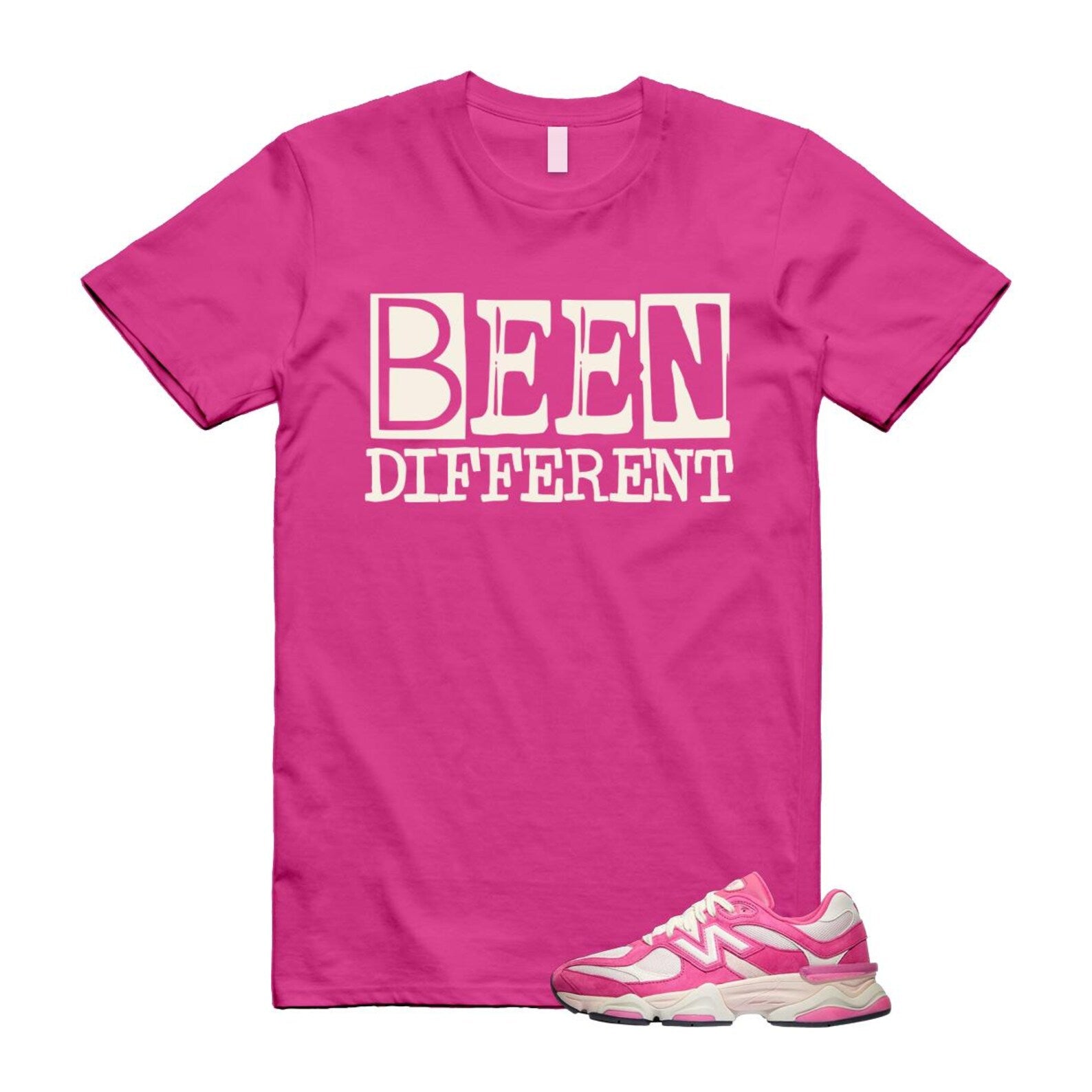 9060 Fuchsia Pink Strawberries and Cream T Shirt Match BEEN ,U9060FP T-Shirt, Sneaker Match Tee