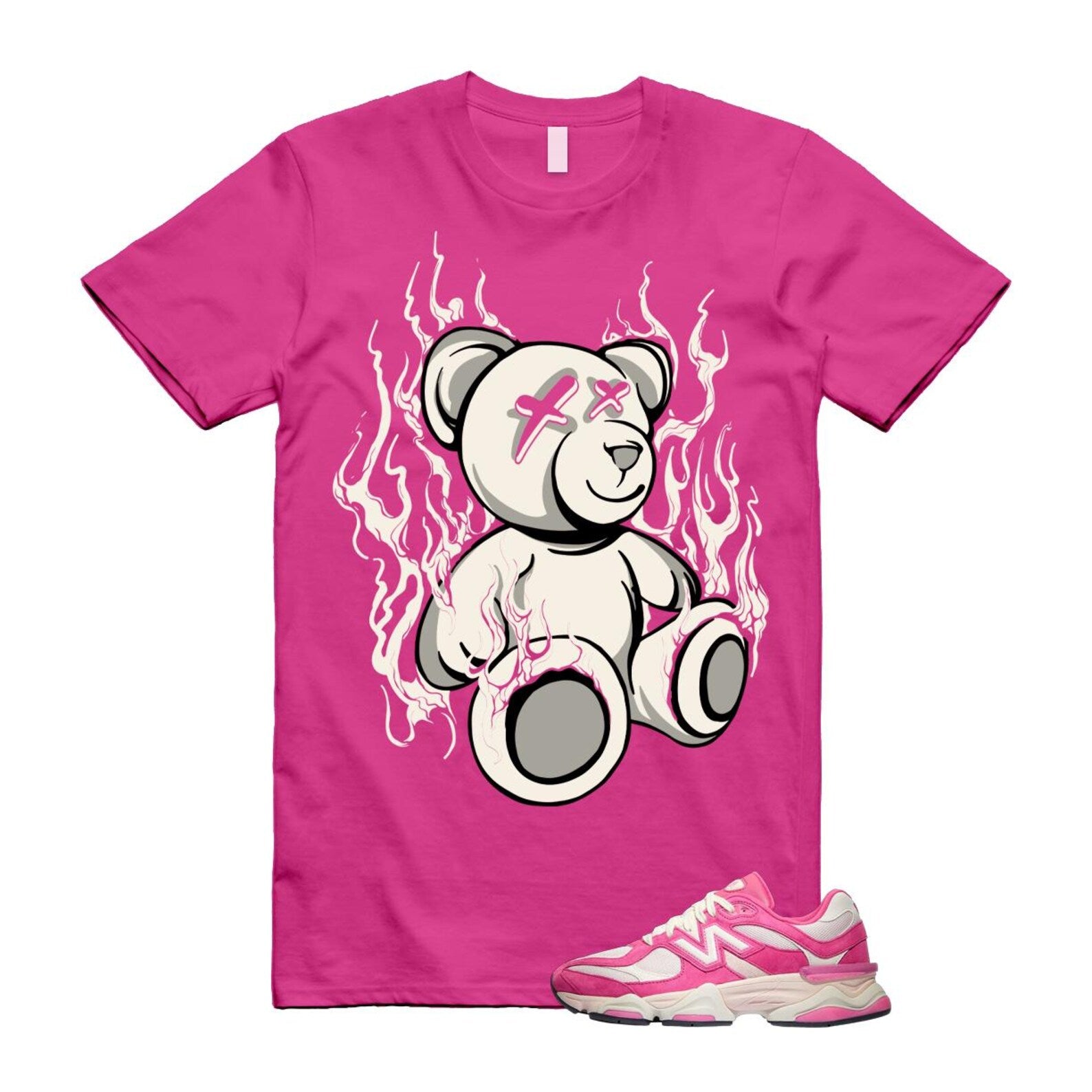 9060 Fuchsia Pink Strawberries and Cream T Shirt Match LIT ,U9060FP T-Shirt, Sneaker Match Tee
