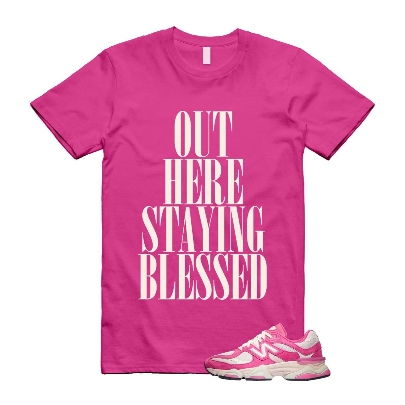 9060 Fuchsia Pink Strawberries and Cream T Shirt Match STAYBLS ,U9060FP T-Shirt, Sneaker Match Tee