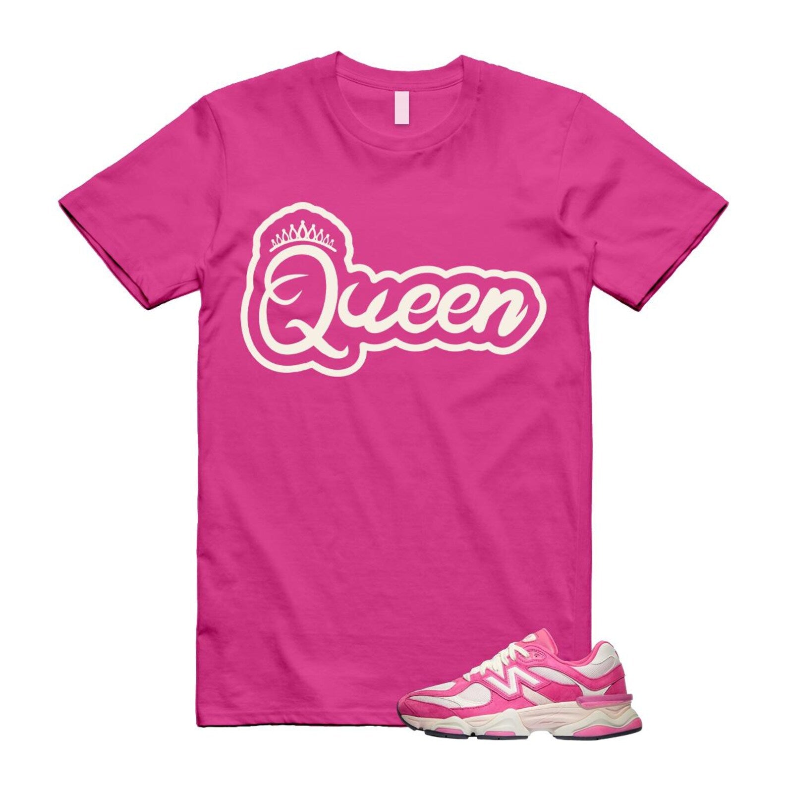 9060 Fuchsia Pink Strawberries and Cream T Shirt Match Q2 ,U9060FP T-Shirt, Sneaker Match Tee