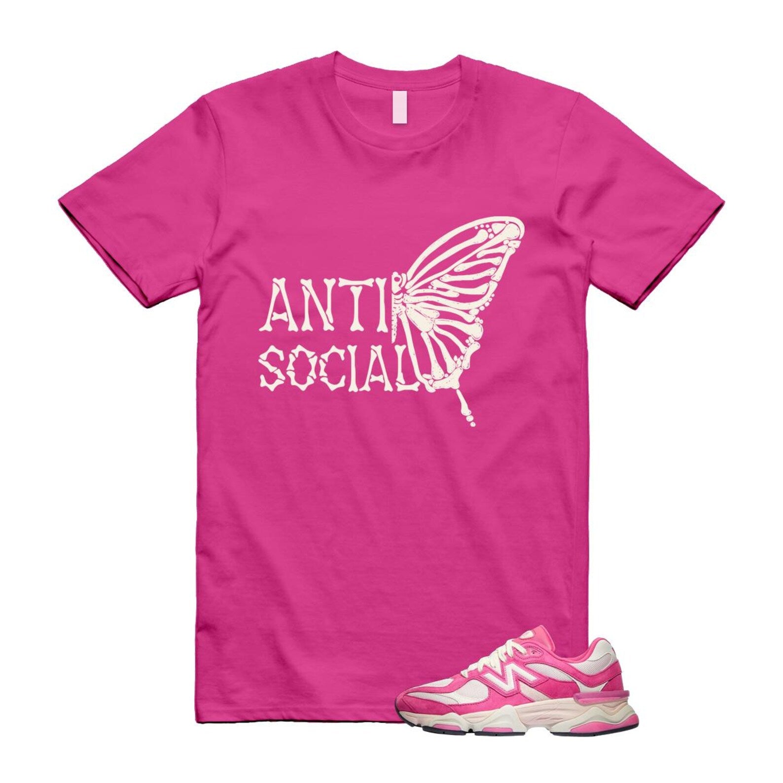 9060 Fuchsia Pink Strawberries and Cream T Shirt Match ASB ,U9060FP T-Shirt, Sneaker Match Tee