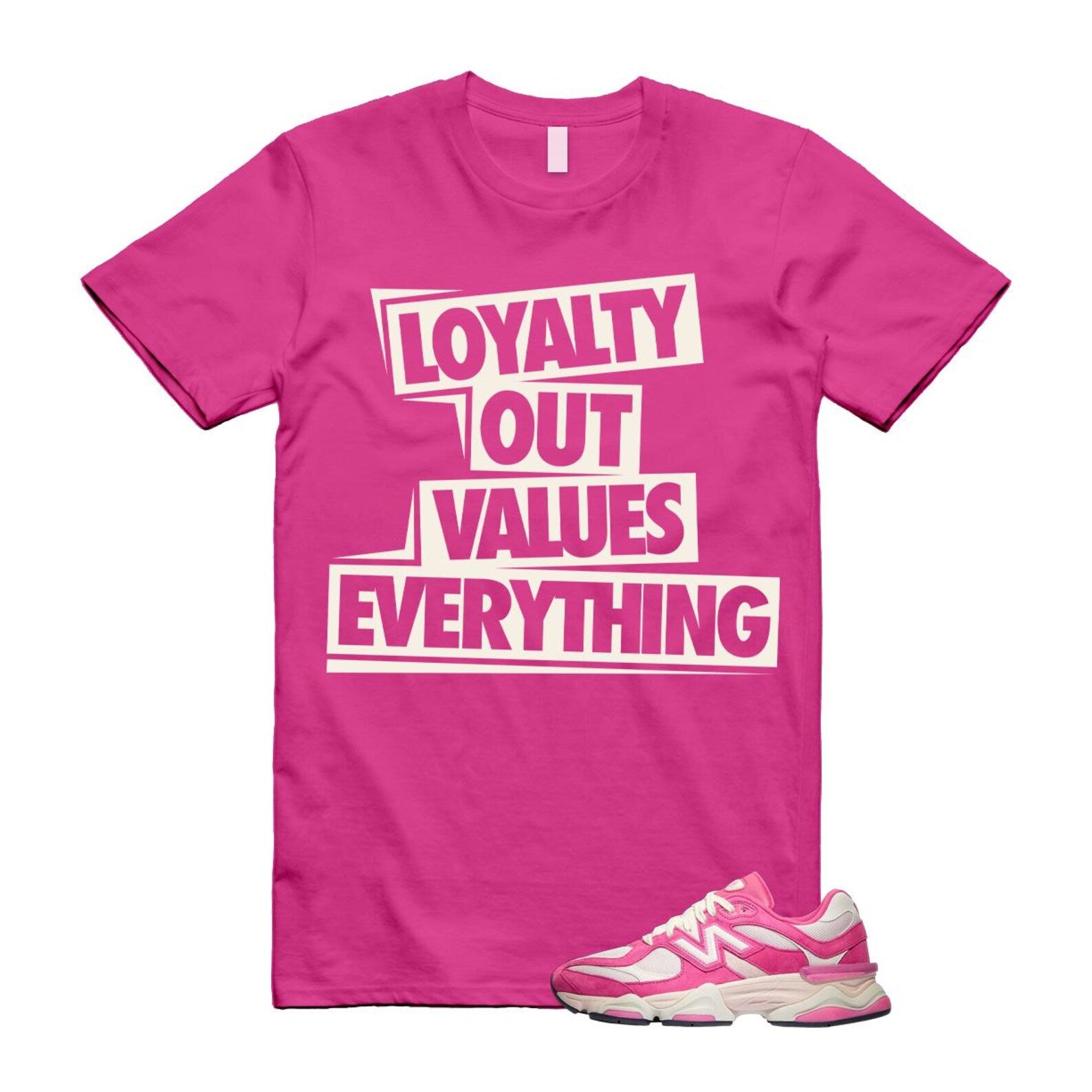 9060 Fuchsia Pink Strawberries and Cream T Shirt Match LOVE ,U9060FP T-Shirt, Sneaker Match Tee