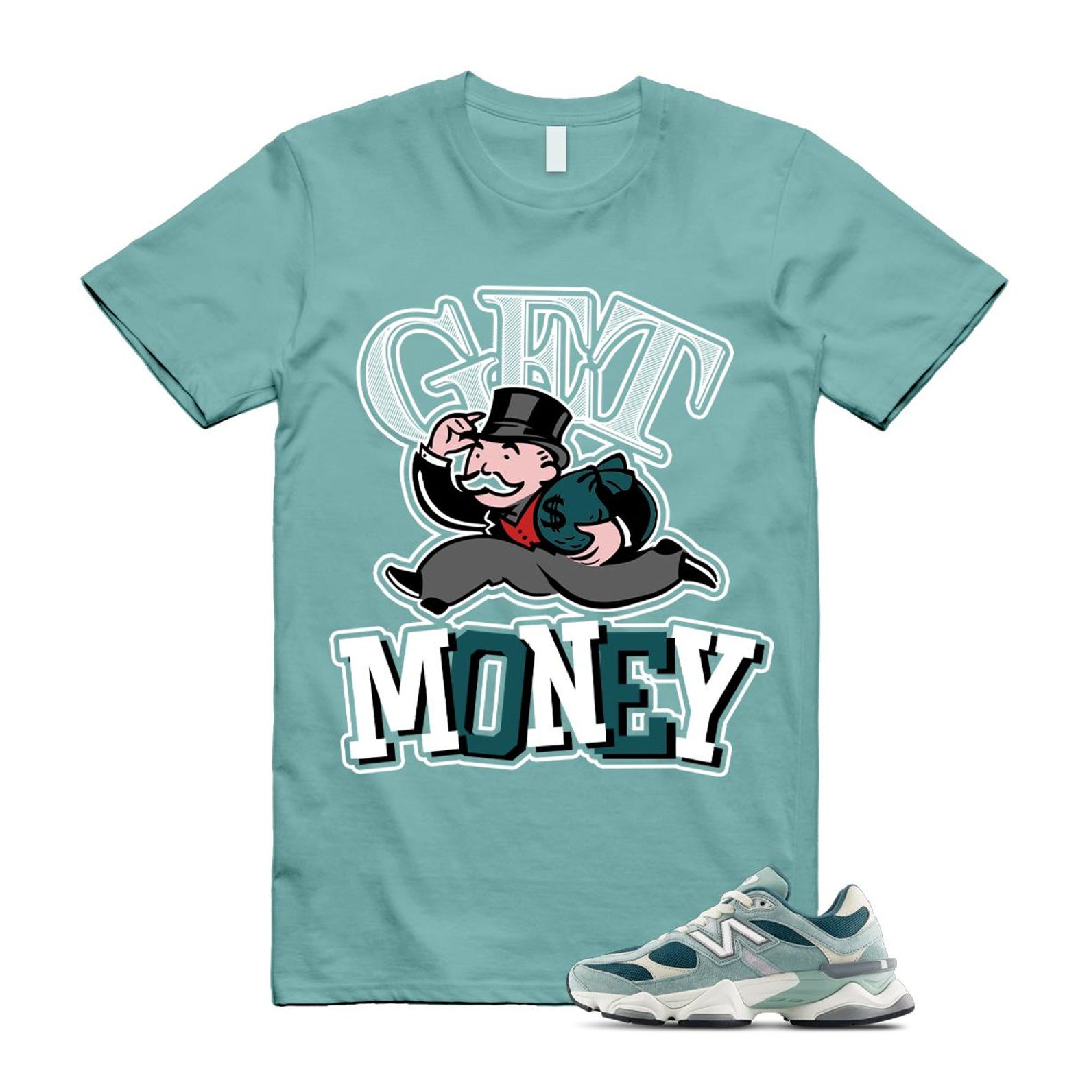 9060 Salt Marsh Green Cream Turtledove New Spruce T Shirt Match GM ,U9060FG T-Shirt, Sneaker Match Tee