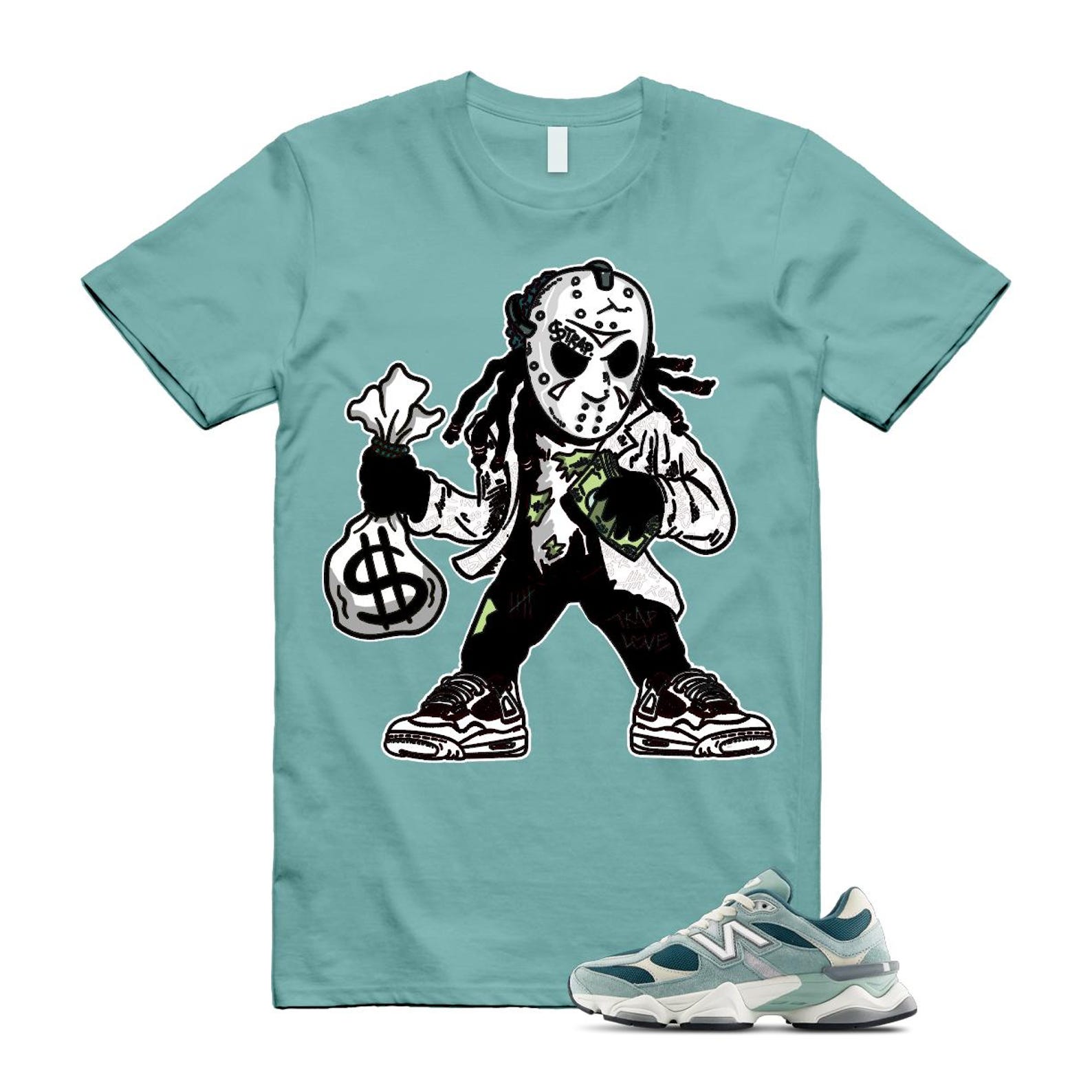 9060 Salt Marsh Green Cream Turtledove New Spruce T Shirt Match JASON ,U9060FG T-Shirt, Sneaker Match Tee