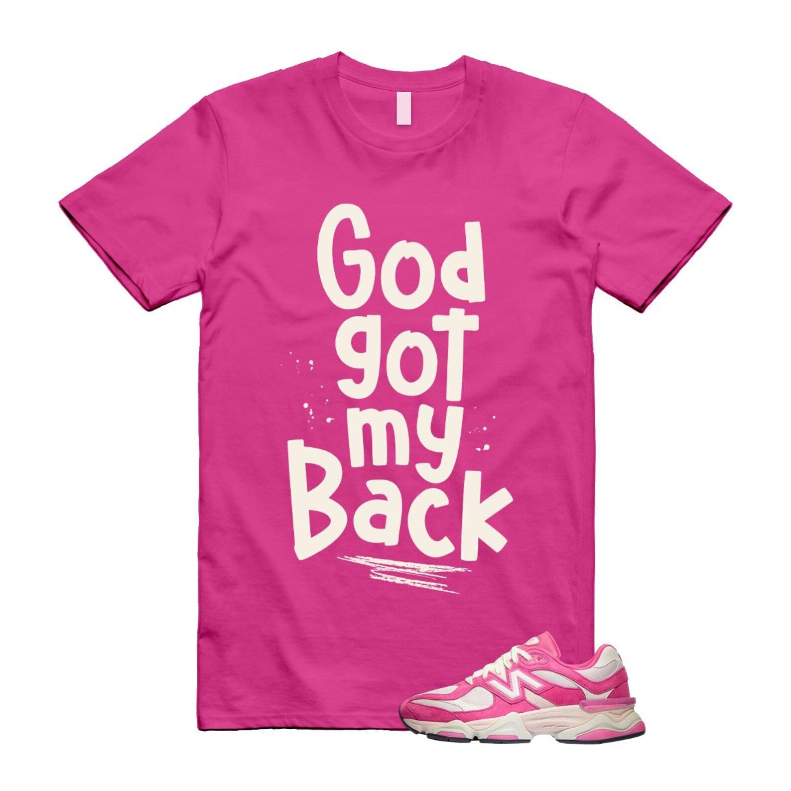 9060 Fuchsia Pink Strawberries and Cream T Shirt Match GOD ,U9060FP T-Shirt, Sneaker Match Tee