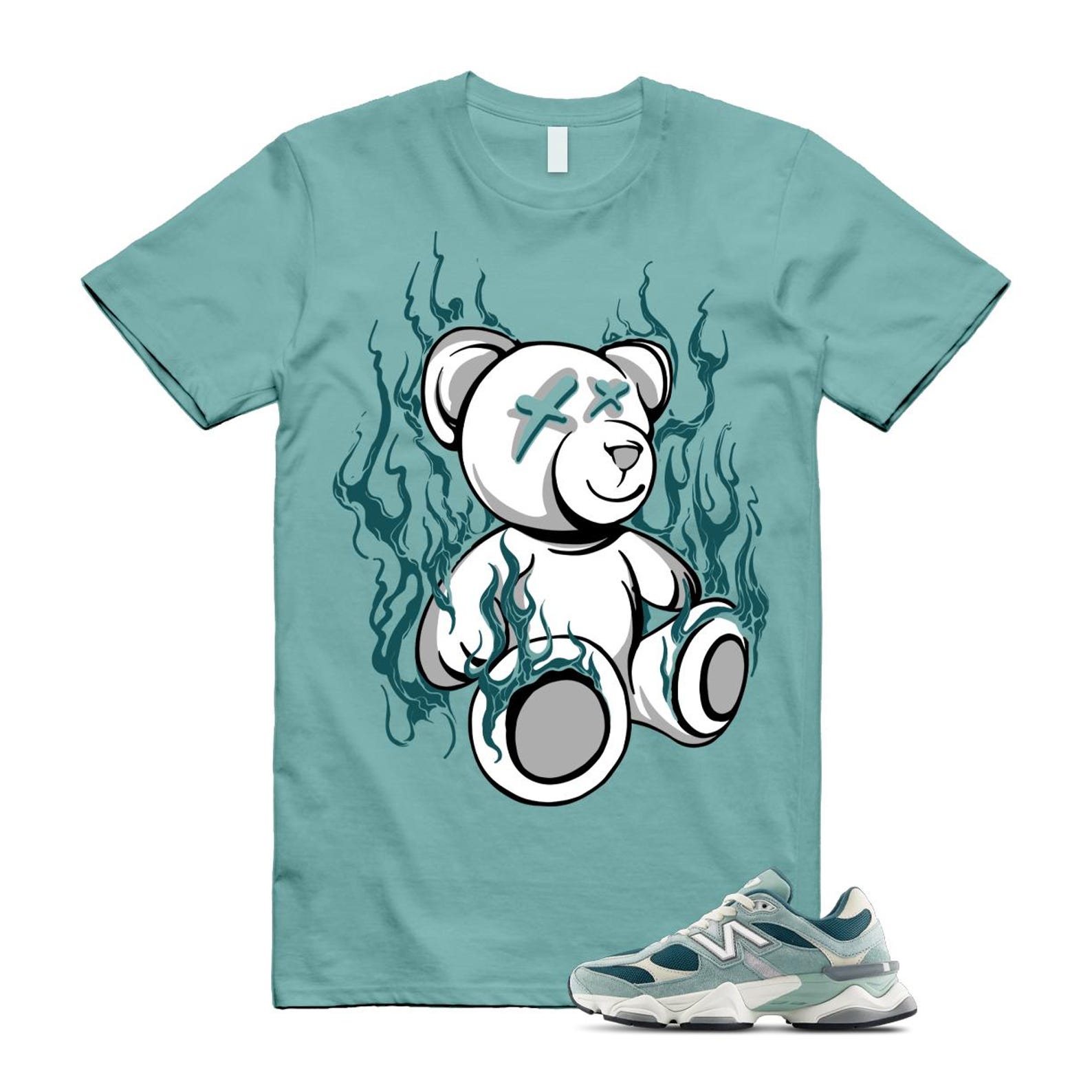 9060 Salt Marsh Green Cream Turtledove New Spruce T Shirt Match LIT ,U9060FG T-Shirt, Sneaker Match Tee