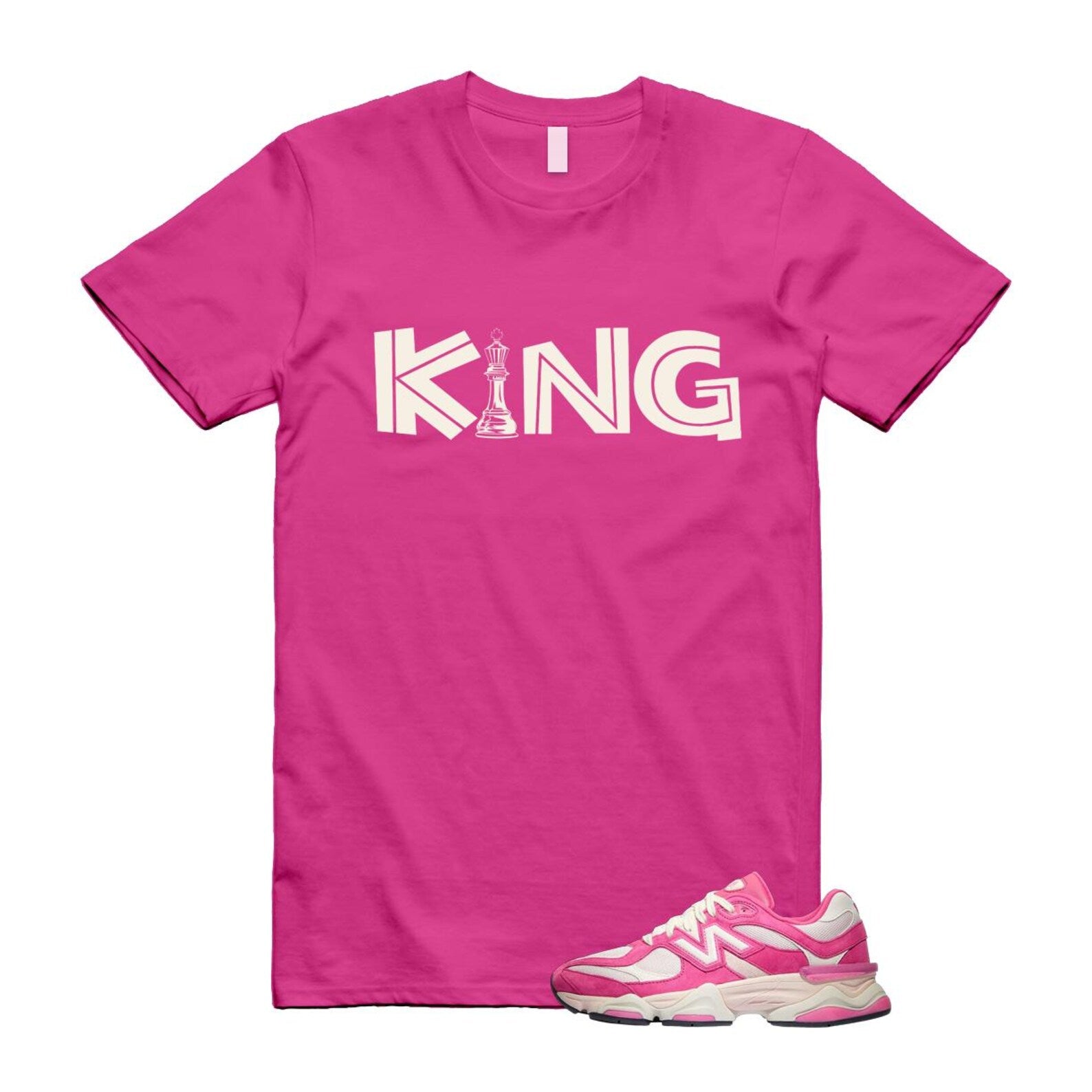9060 Fuchsia Pink Strawberries and Cream T Shirt Match KING ,U9060FP T-Shirt, Sneaker Match Tee