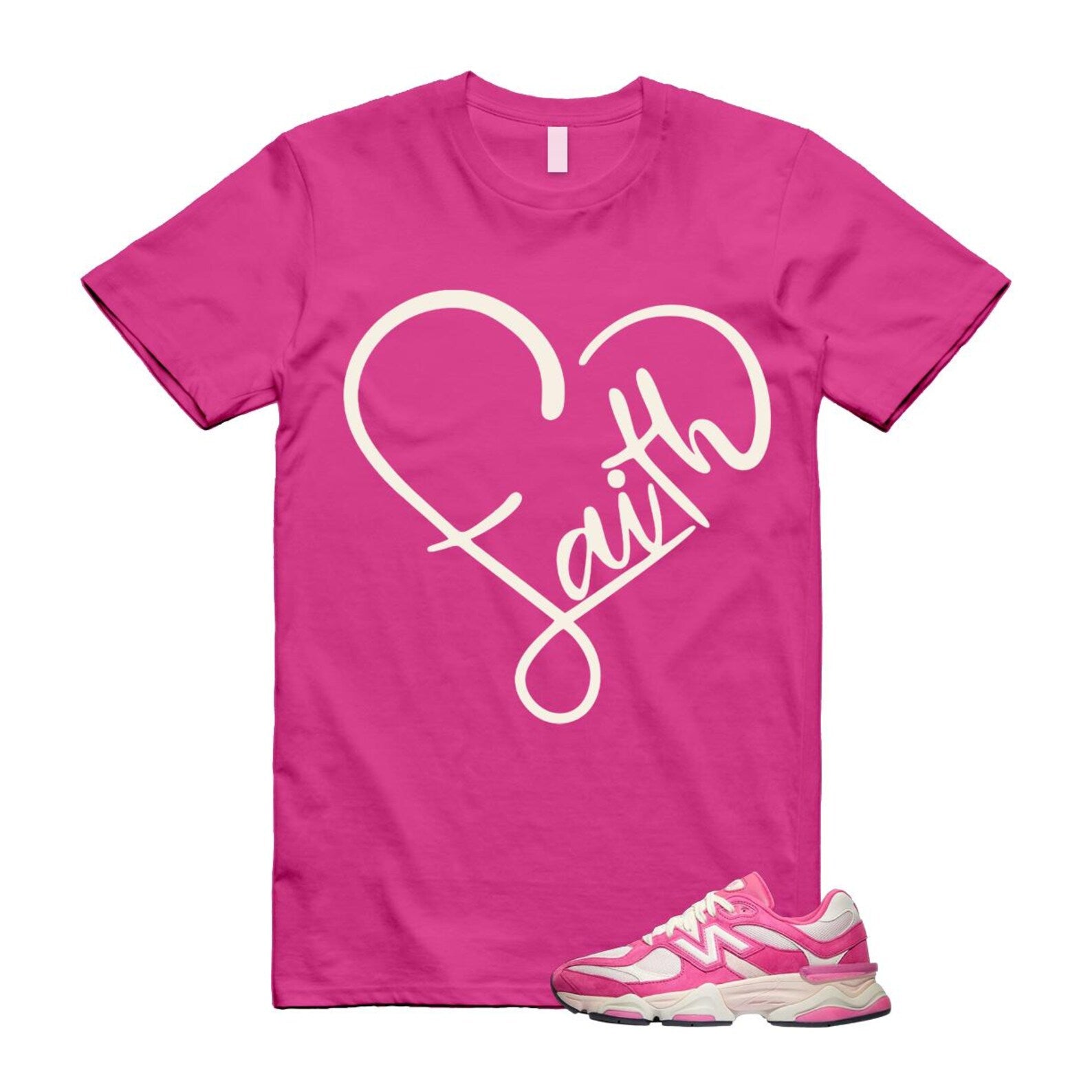 9060 Fuchsia Pink Strawberries and Cream T Shirt Match FAITH ,U9060FP T-Shirt, Sneaker Match Tee
