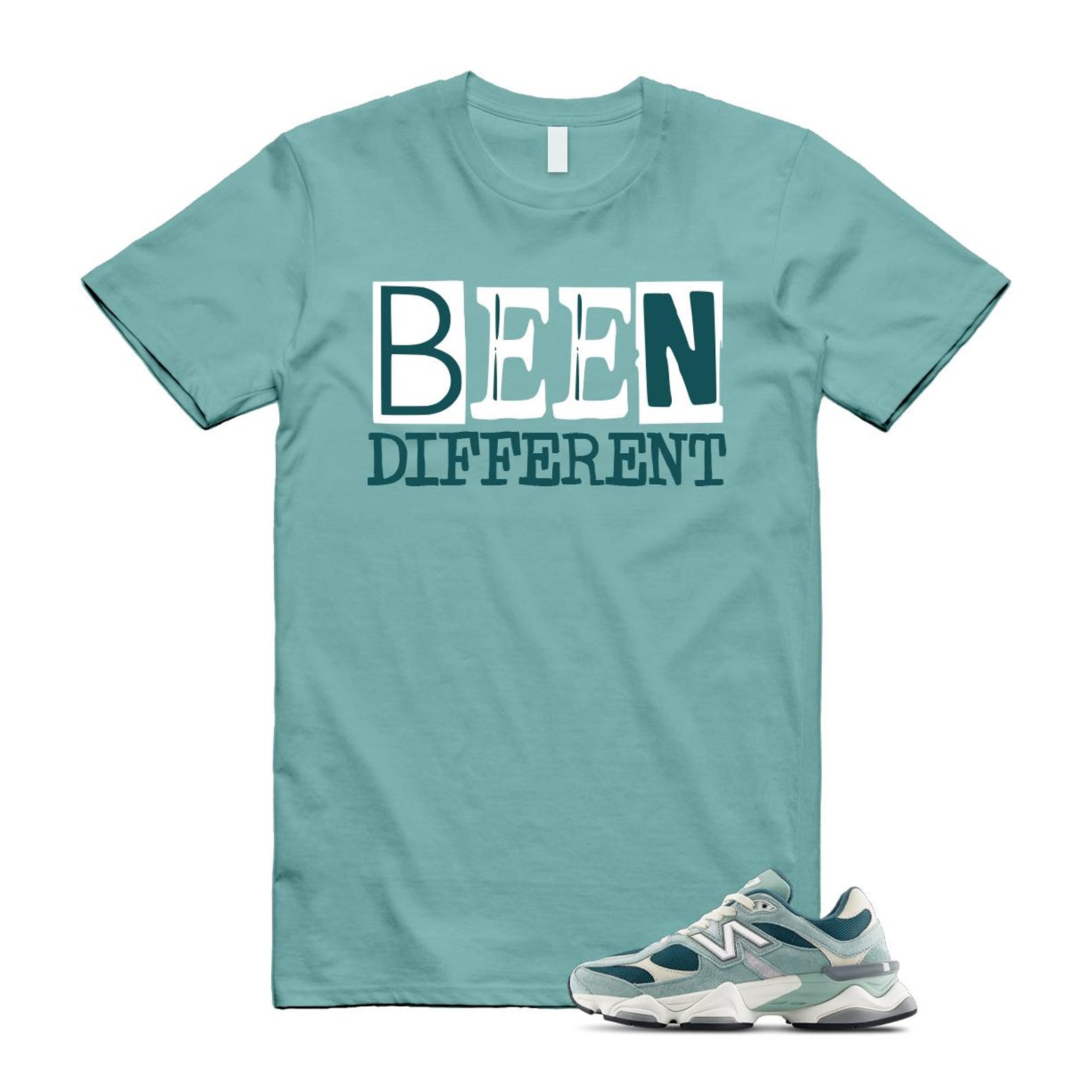 9060 Salt Marsh Green Cream Turtledove New Spruce T Shirt Match BEEN ,U9060FG T-Shirt, Sneaker Match Tee