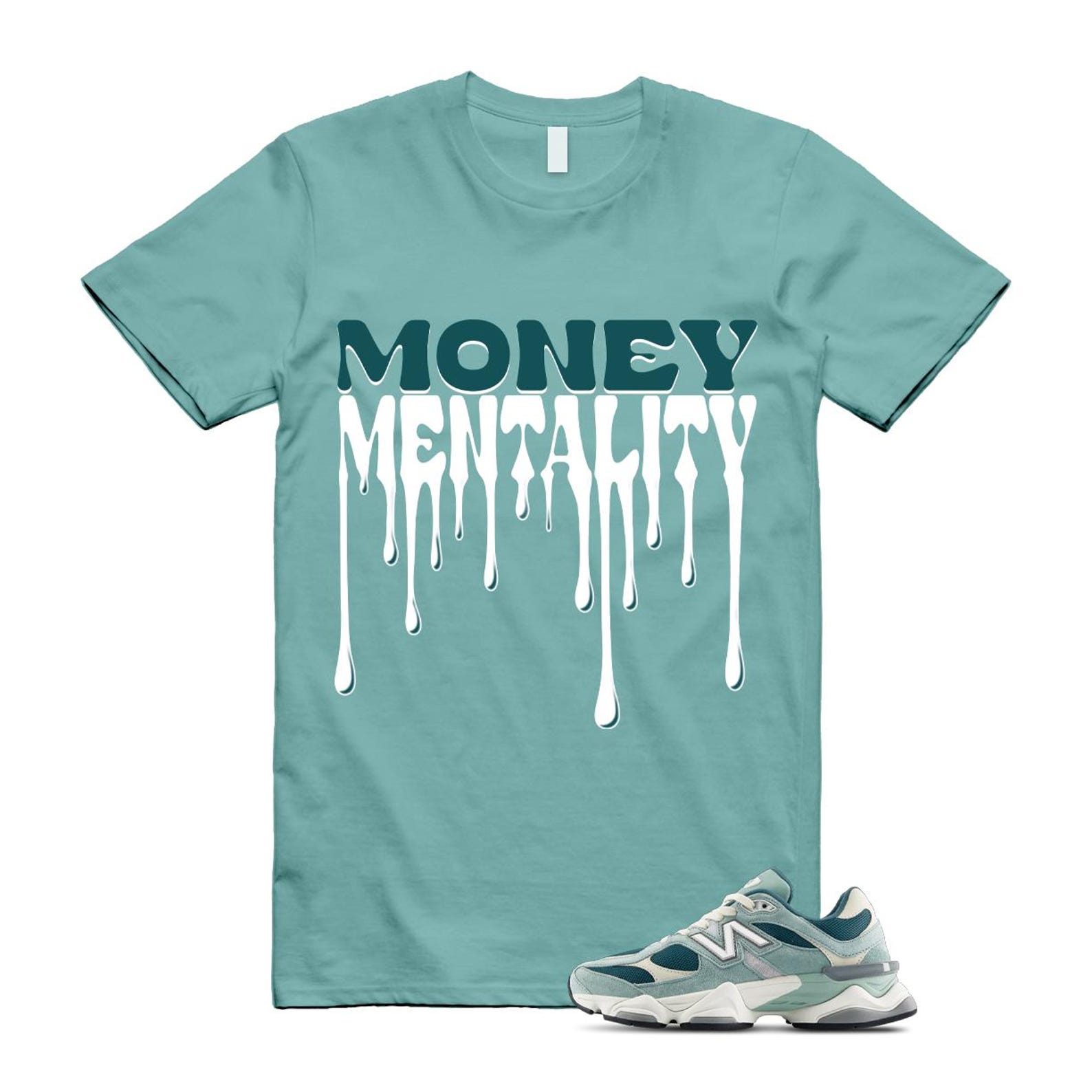 9060 Salt Marsh Green Cream Turtledove New Spruce T Shirt Match MENTALITY ,U9060FG T-Shirt, Sneaker Match Tee