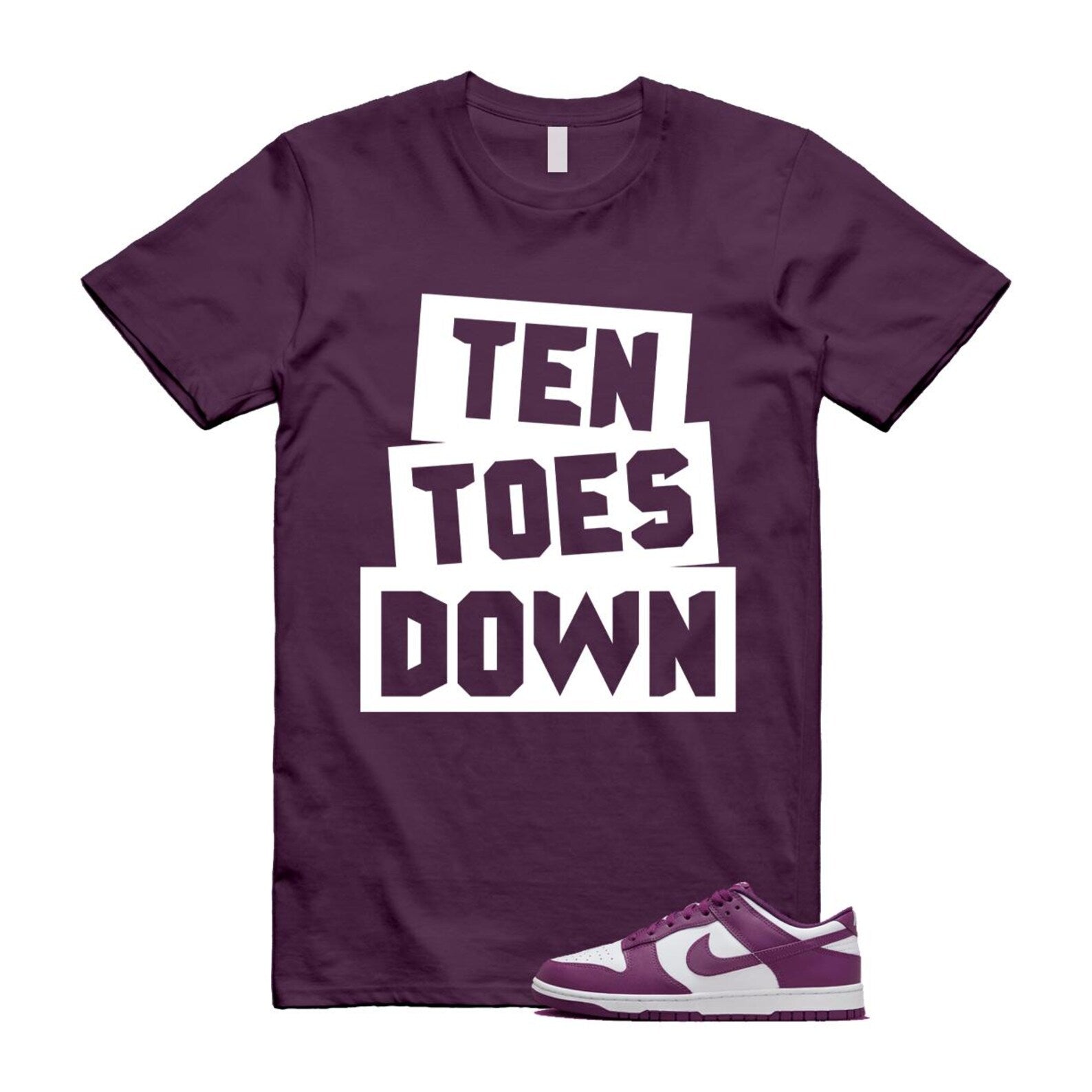 Dunk Viotech White Low Purple T Shirt Match TTD ,DV0833-107 T-Shirt, Sneaker Match Tee