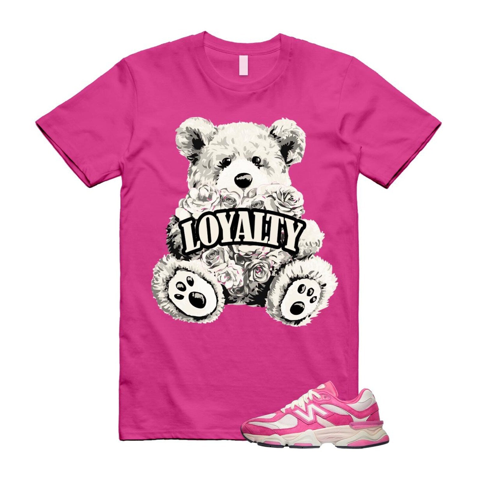 9060 Fuchsia Pink Strawberries and Cream T Shirt Match LYLTY ,U9060FP T-Shirt, Sneaker Match Tee