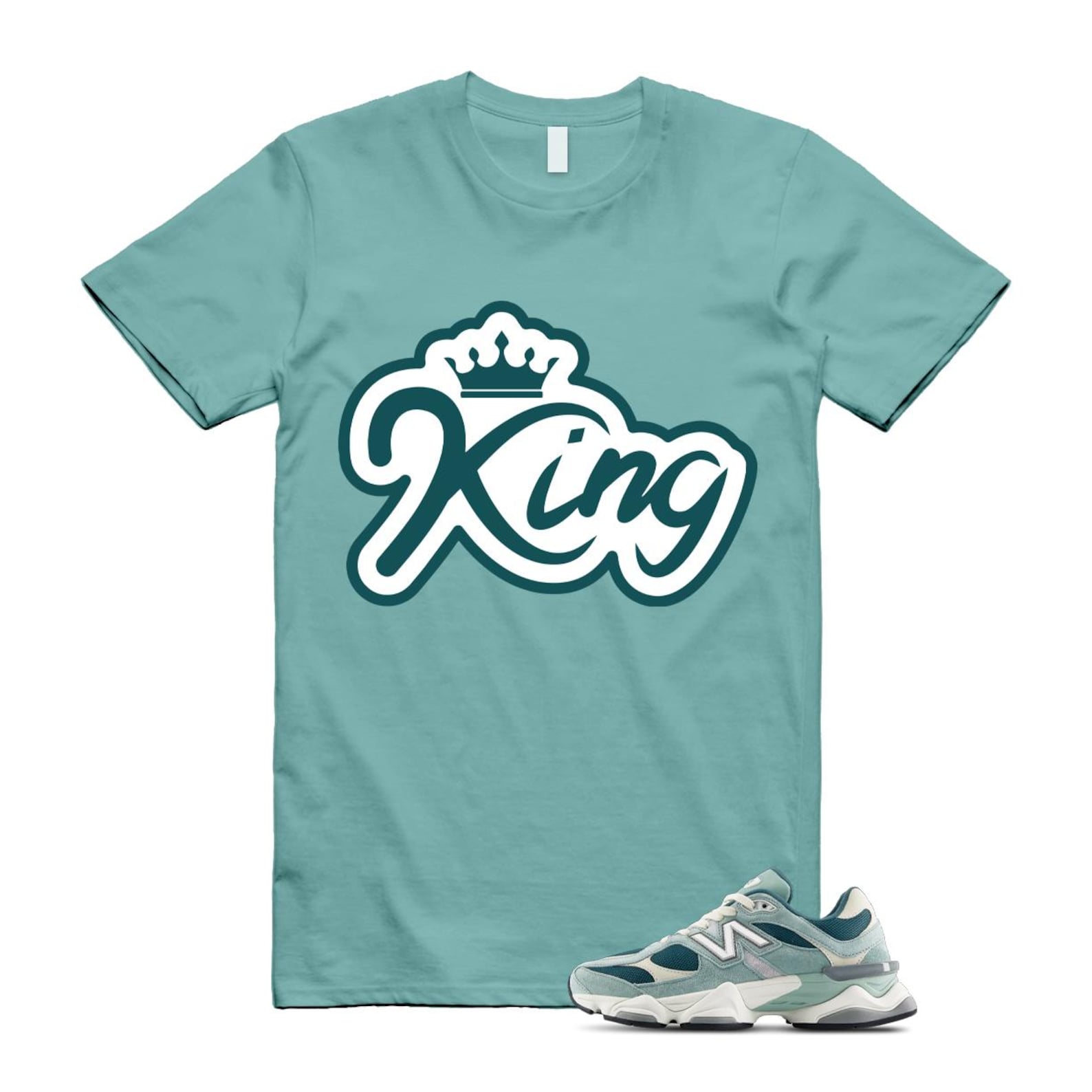 9060 Salt Marsh Green Cream Turtledove New Spruce T Shirt Match K2 ,U9060FG T-Shirt, Sneaker Match Tee