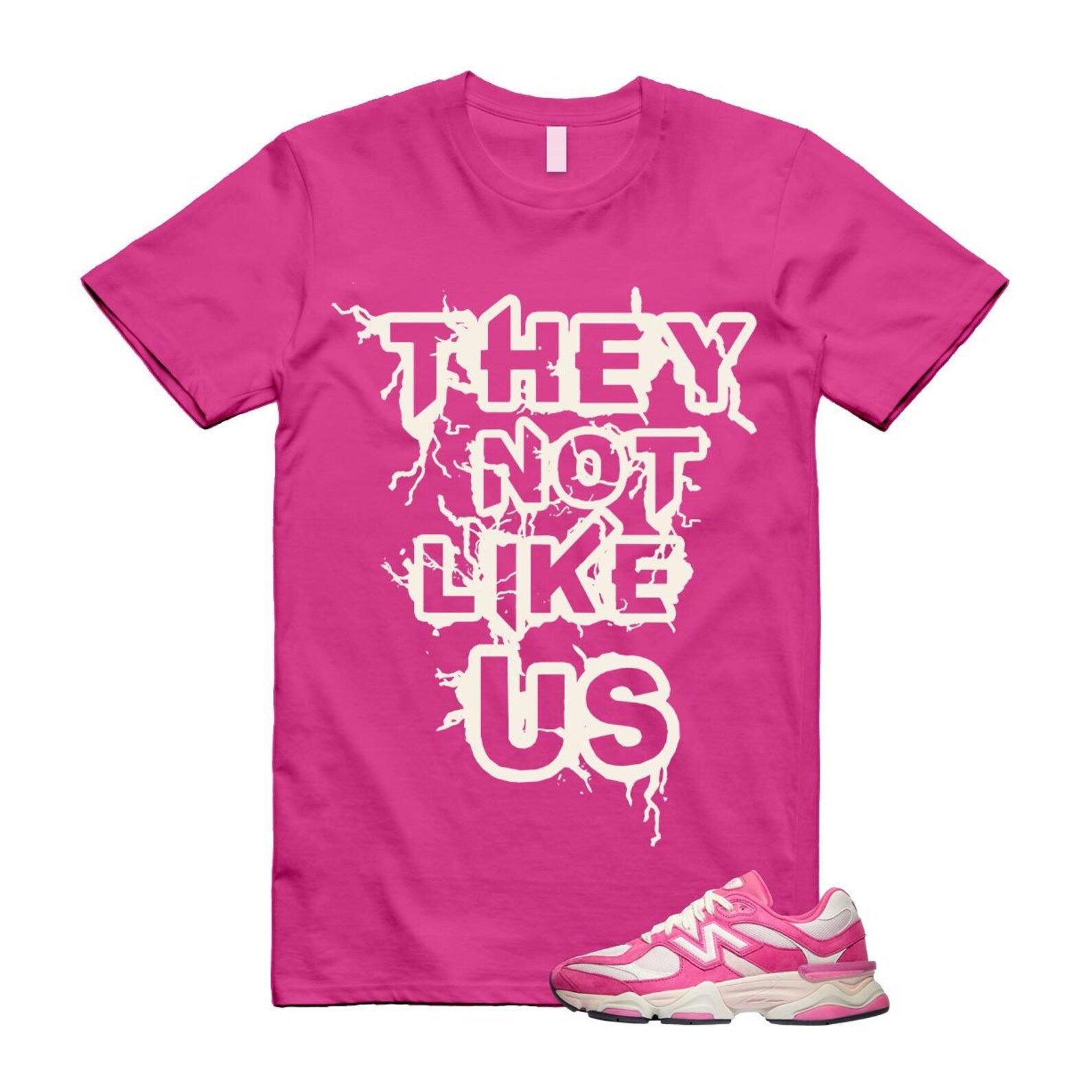 9060 Fuchsia Pink Strawberries and Cream T Shirt Match US ,U9060FP T-Shirt, Sneaker Match Tee